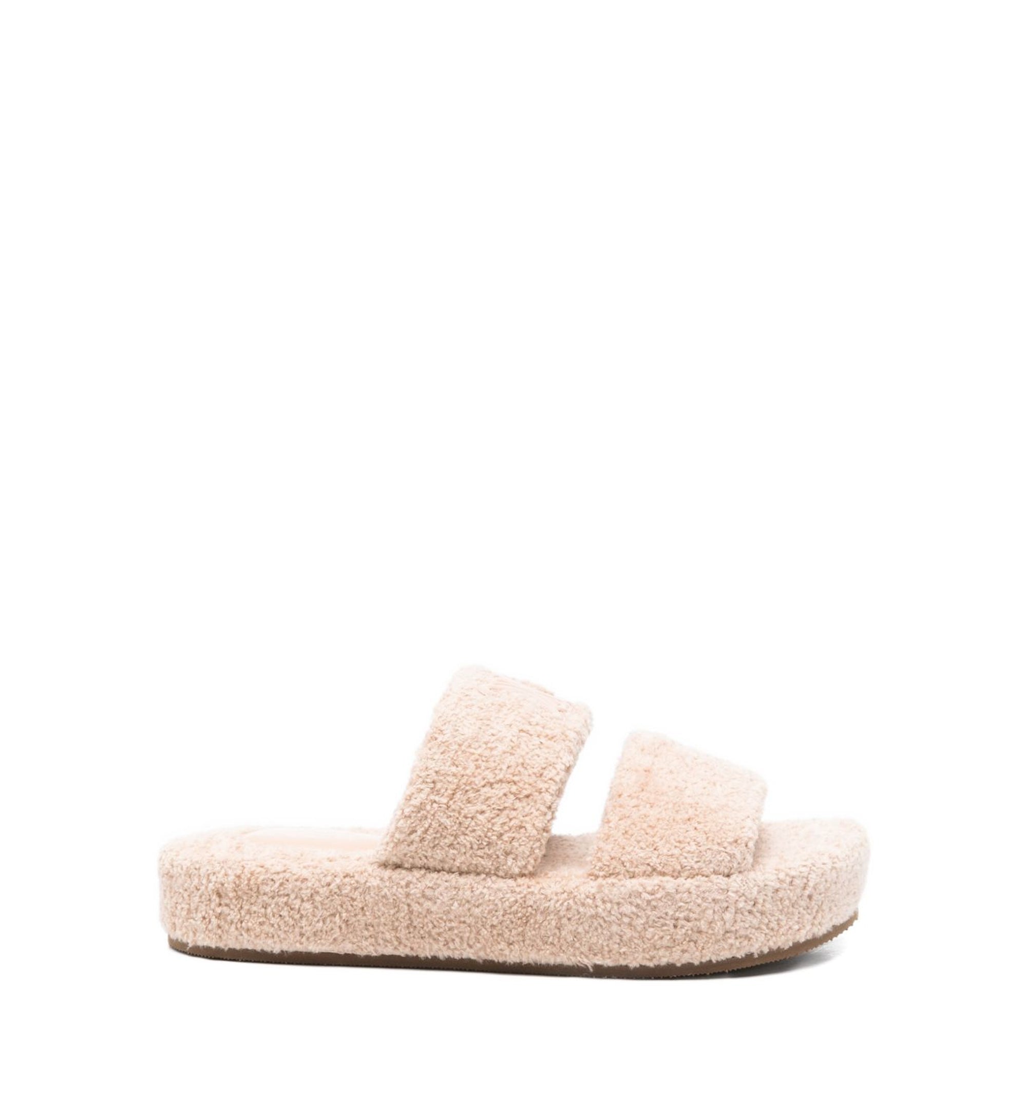 Triomphe Slides in Sponge Fabric - Faded Pink