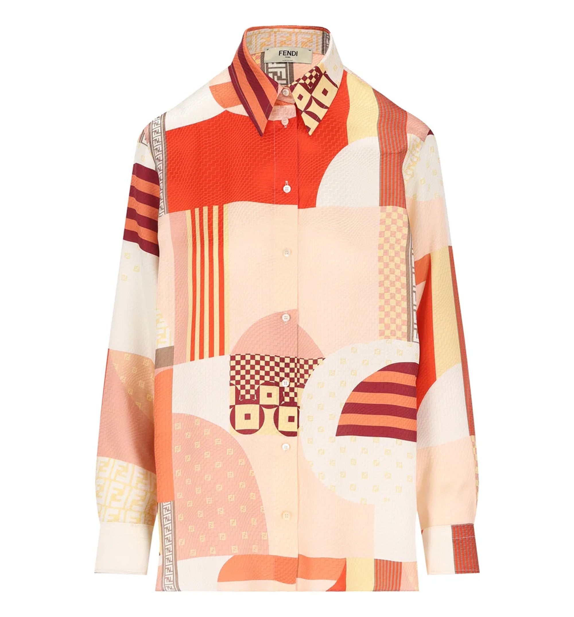 Silk Shirt With Patchwork Print