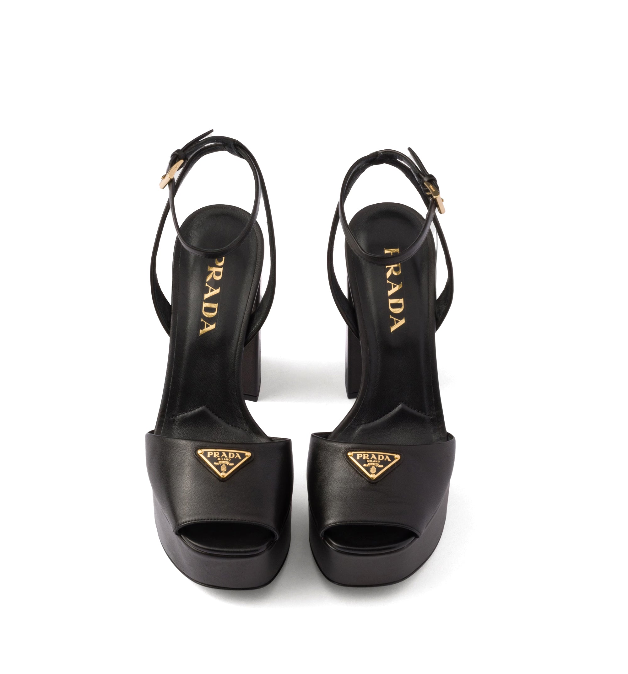 Nappa leather platform sandals
