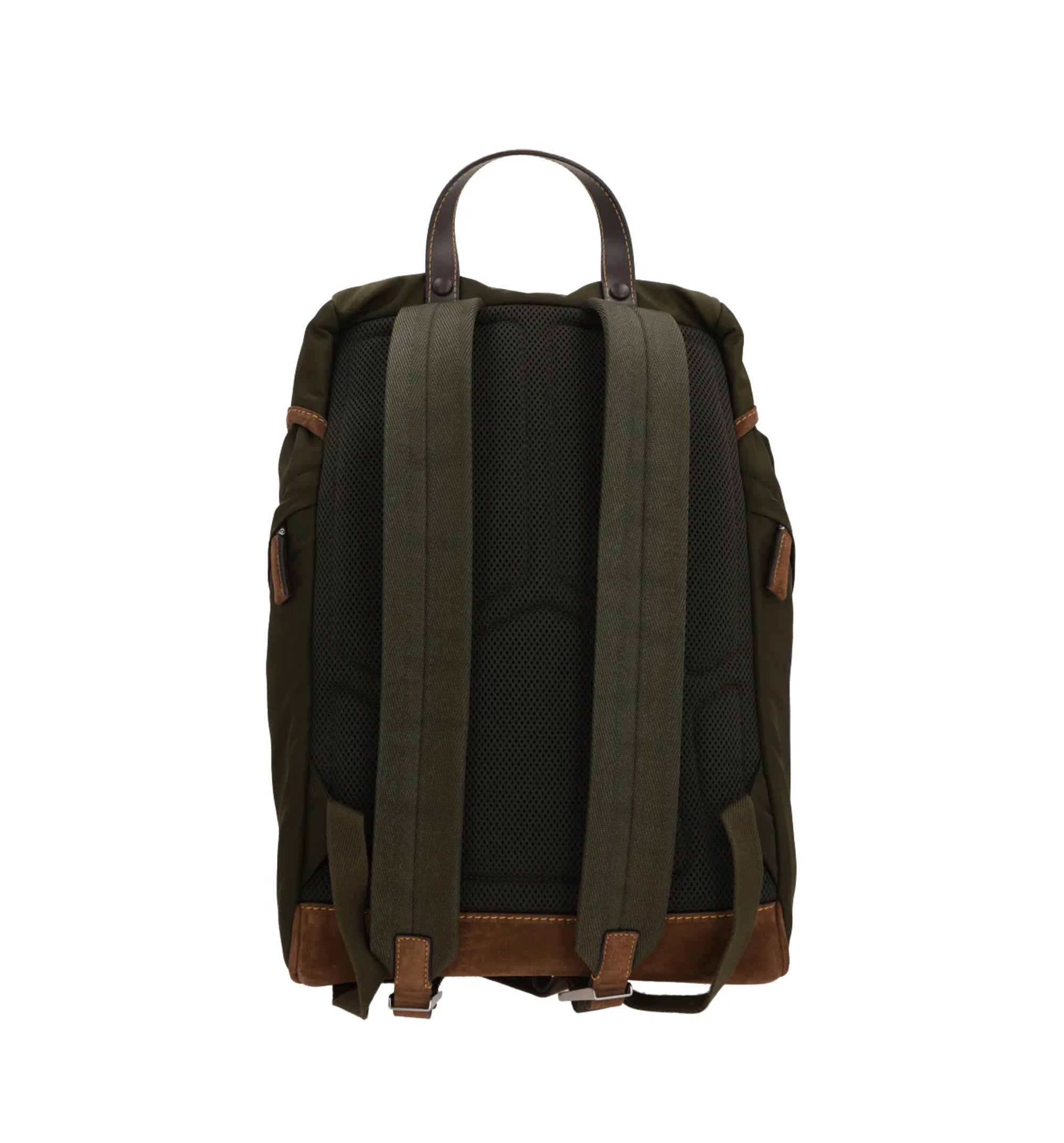 Triangle logo buckle fastened backpack