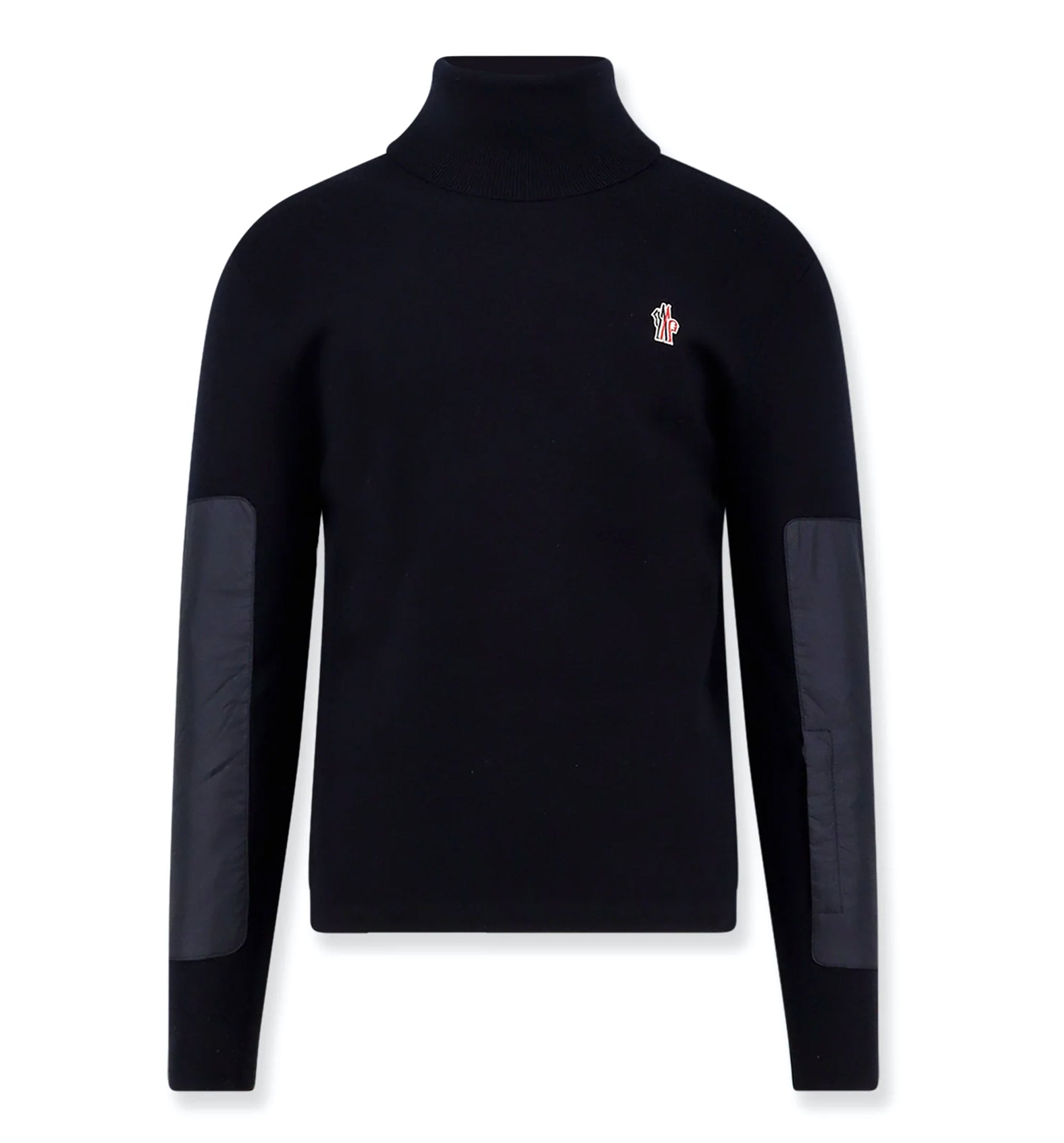 Wool Turtleneck Sweater With Nylon Inserts