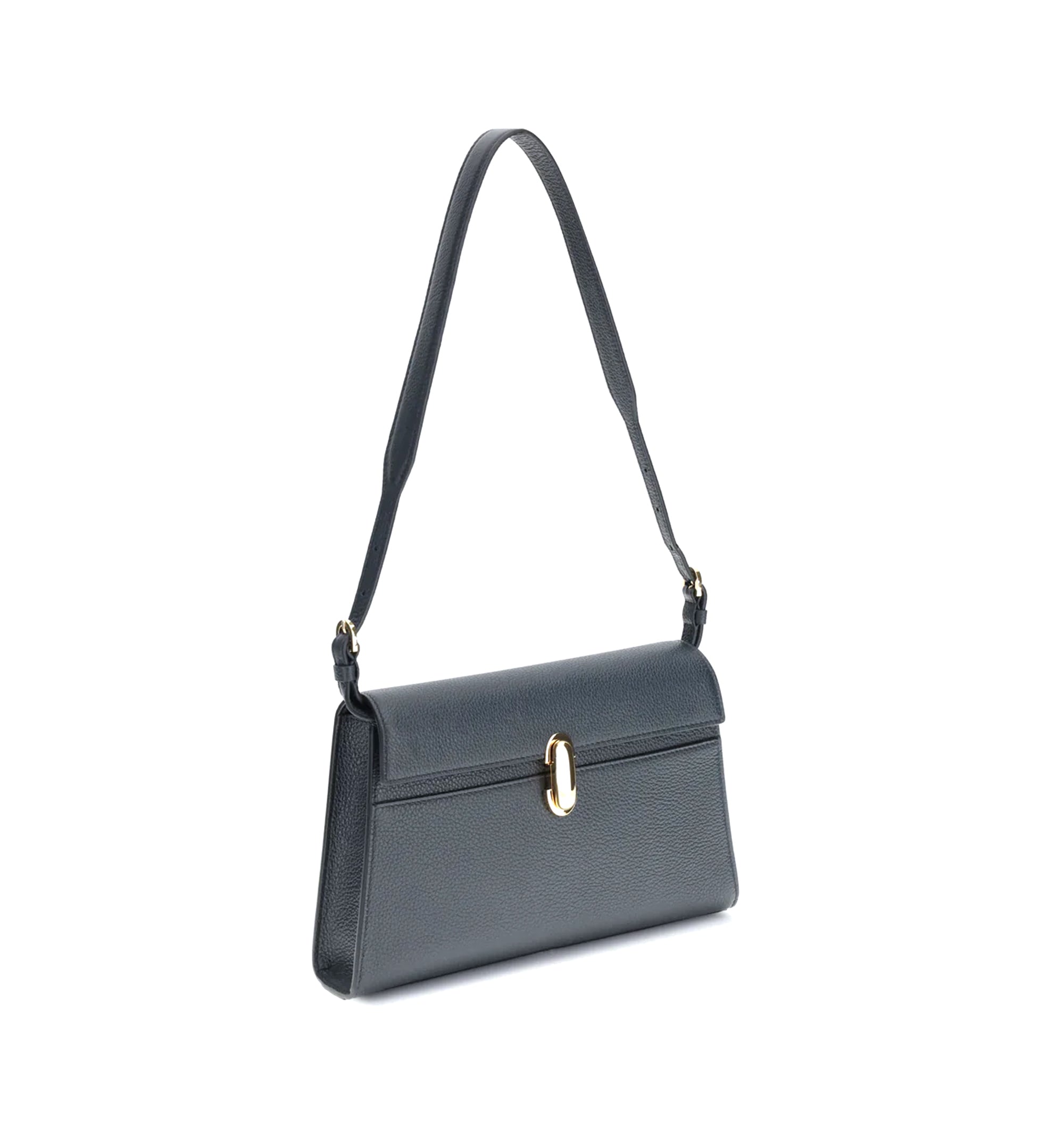 Symmetry Shoulder Bag in Grained Leather