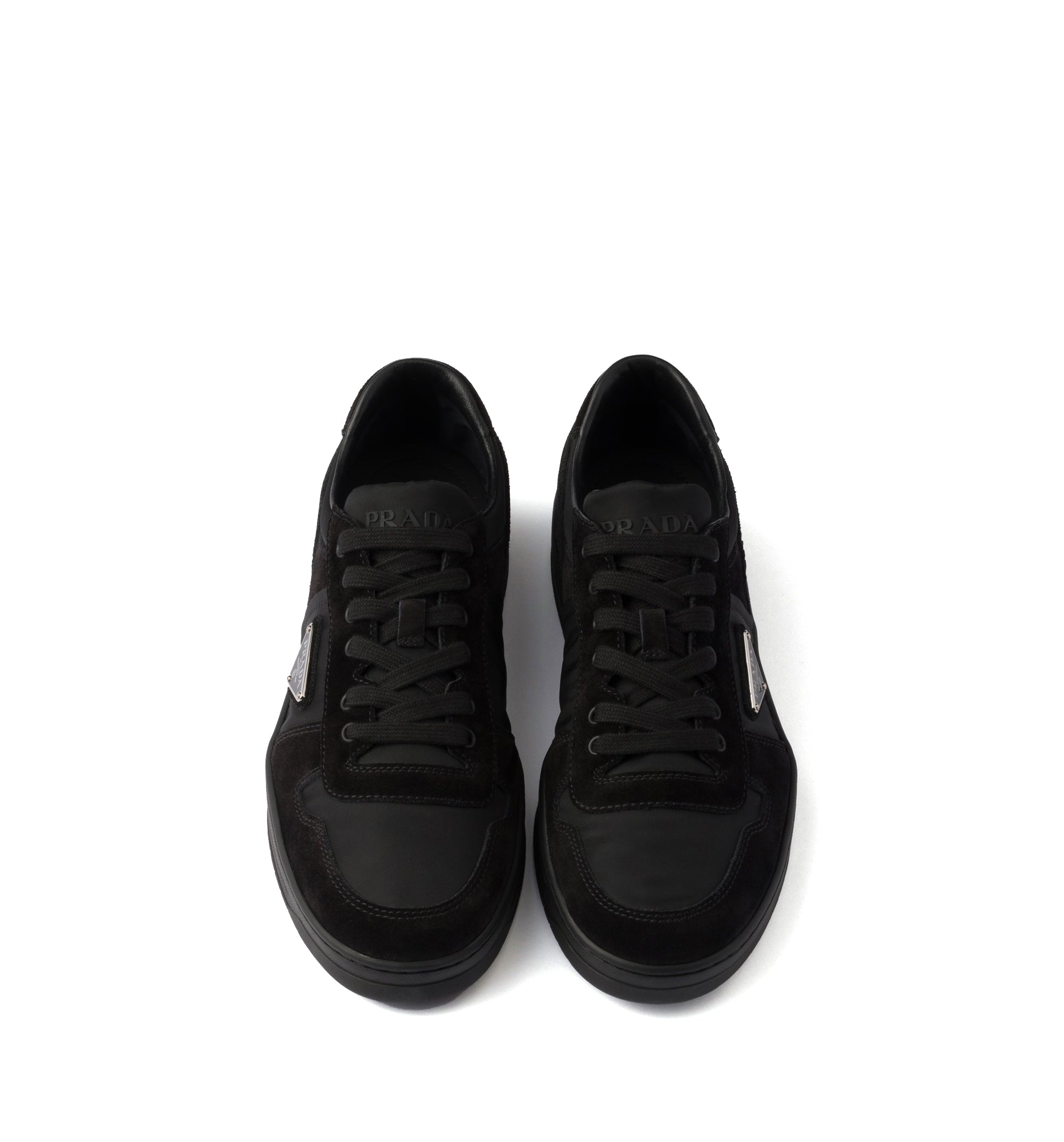 Downtown Re-Nylon and suede sneakers