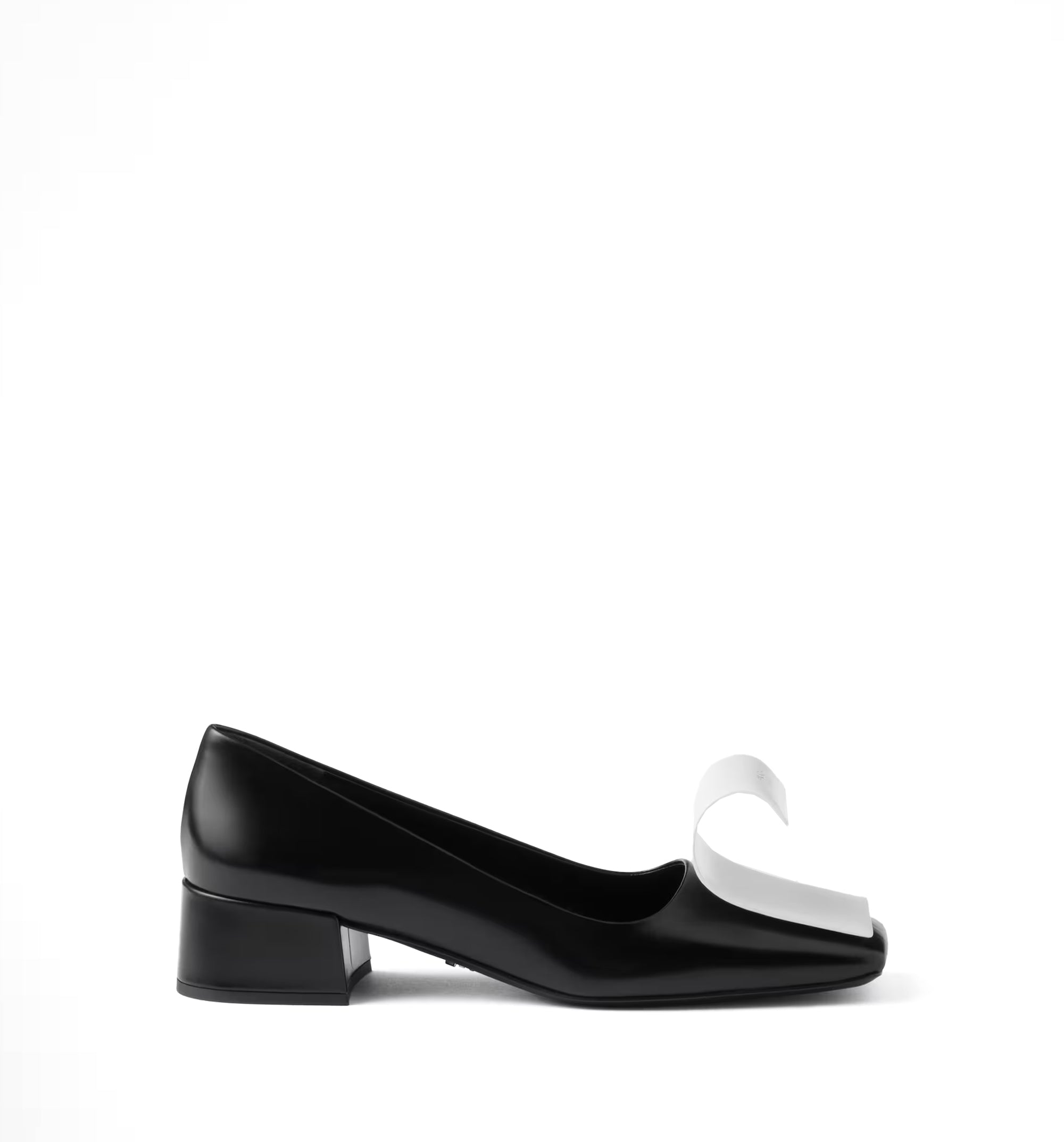 Two-tone Brushed Leather Pumps