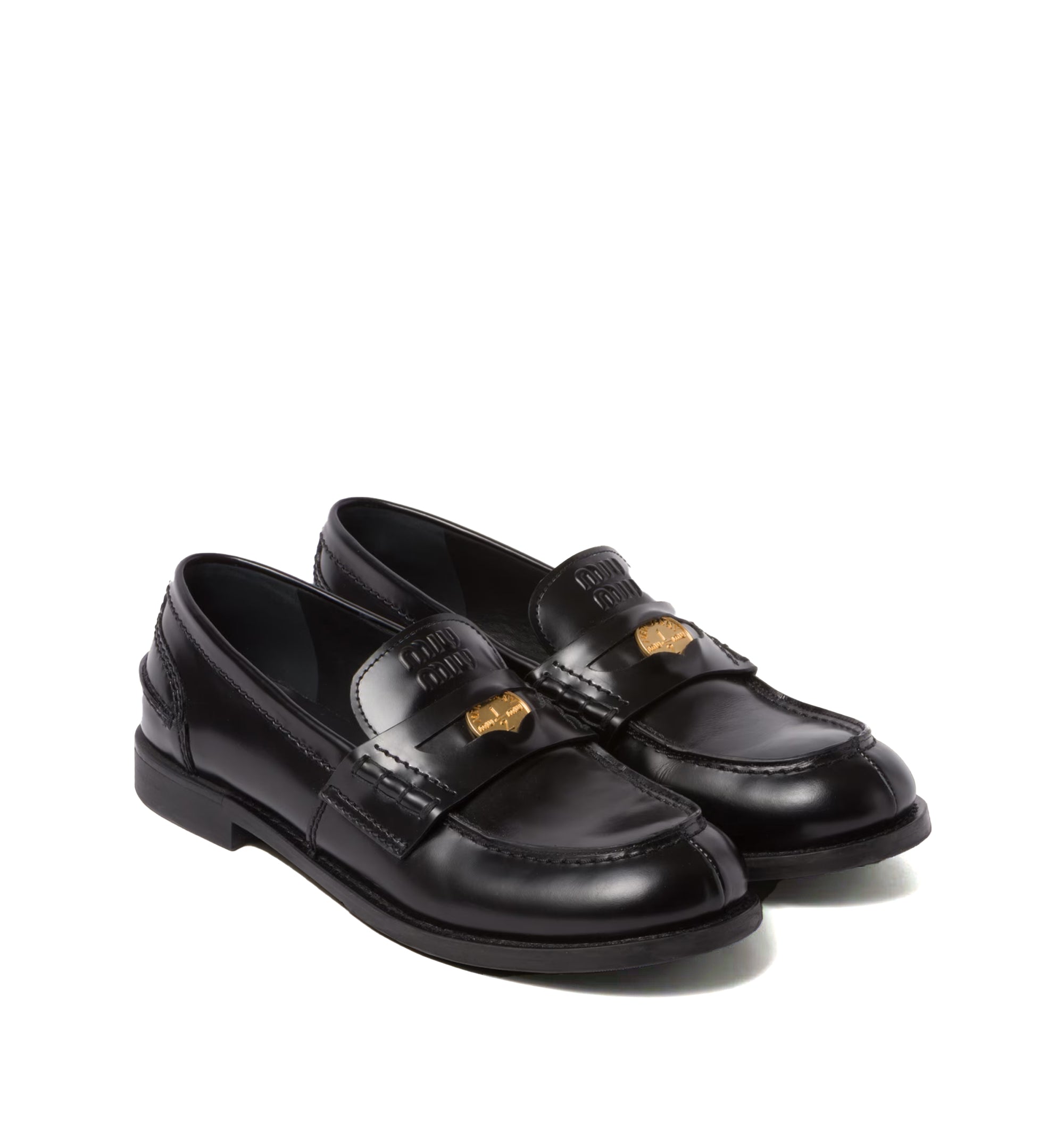 Brushed Leather Penny Loafers