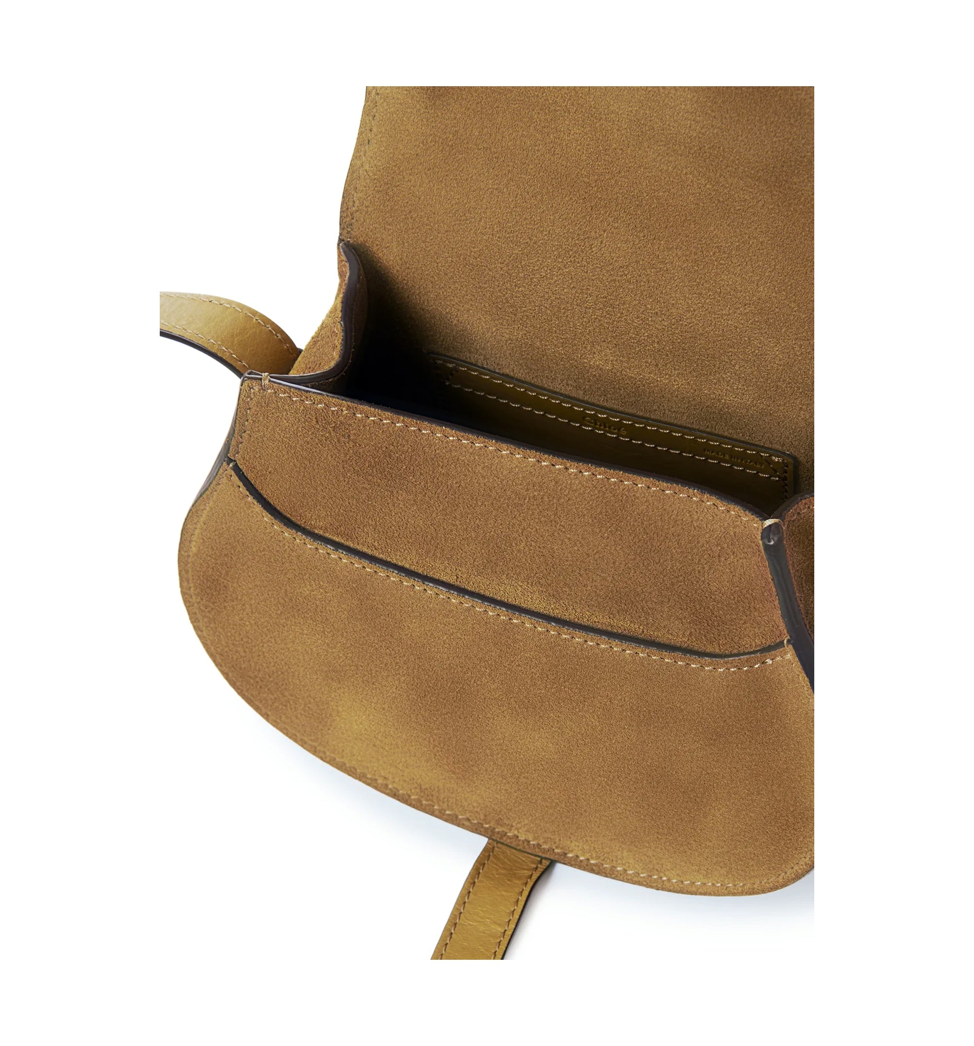 Small Marcie Saddle Bag In Suede Leather