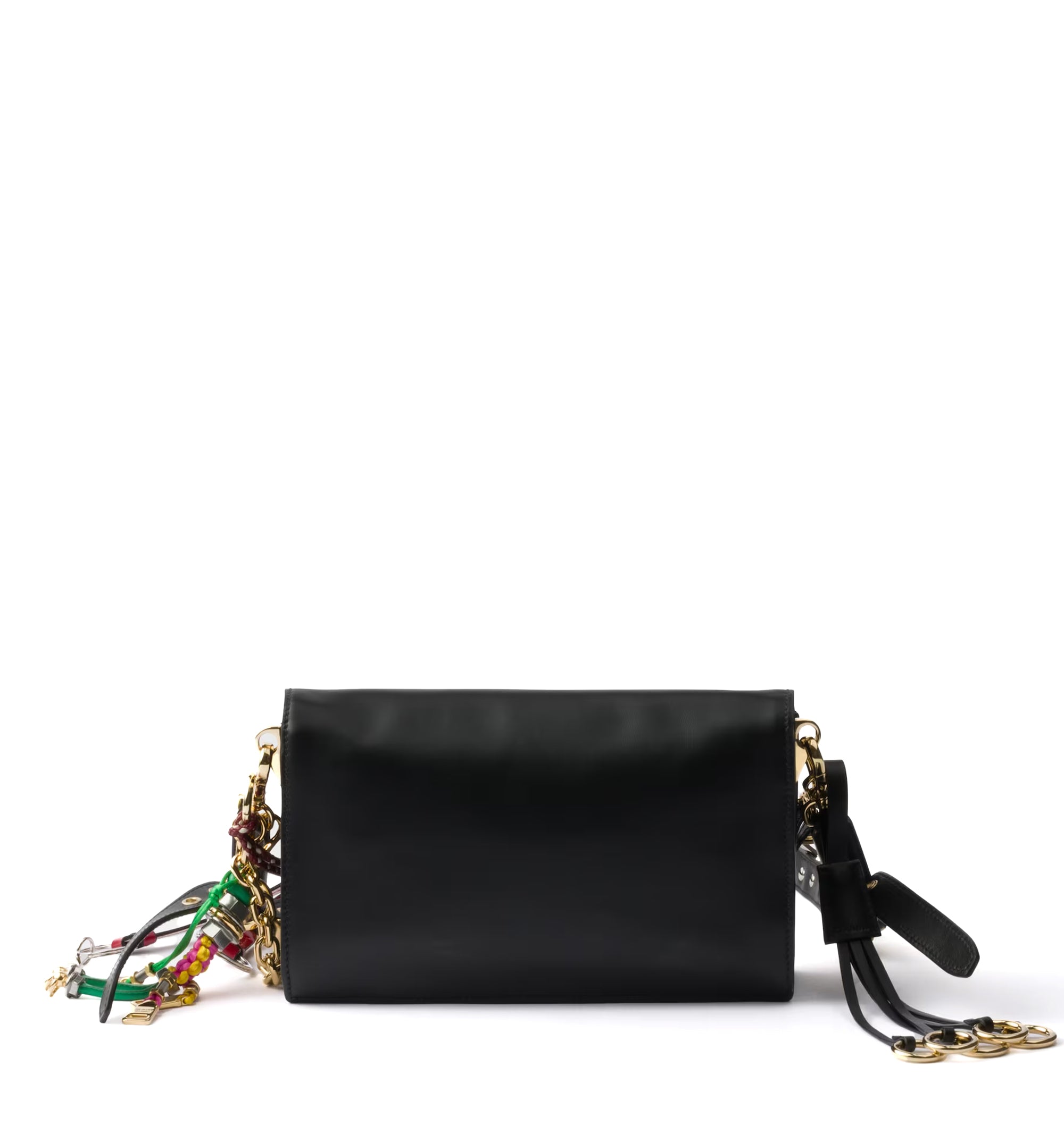 Soft Sound Small Leather Shoulder Bag with Charms