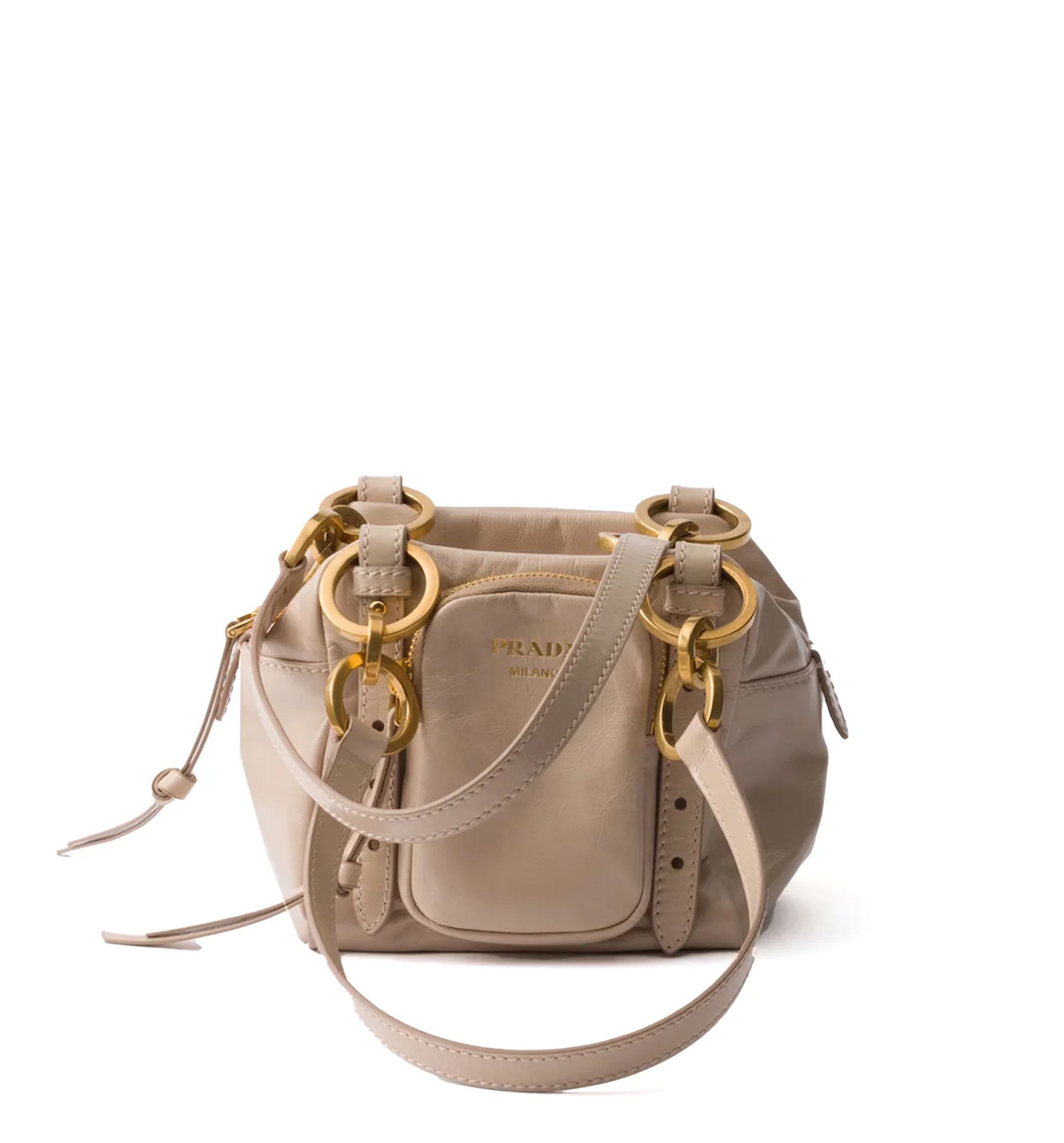 Prada Dangle Leather Top-handle Mini-bag