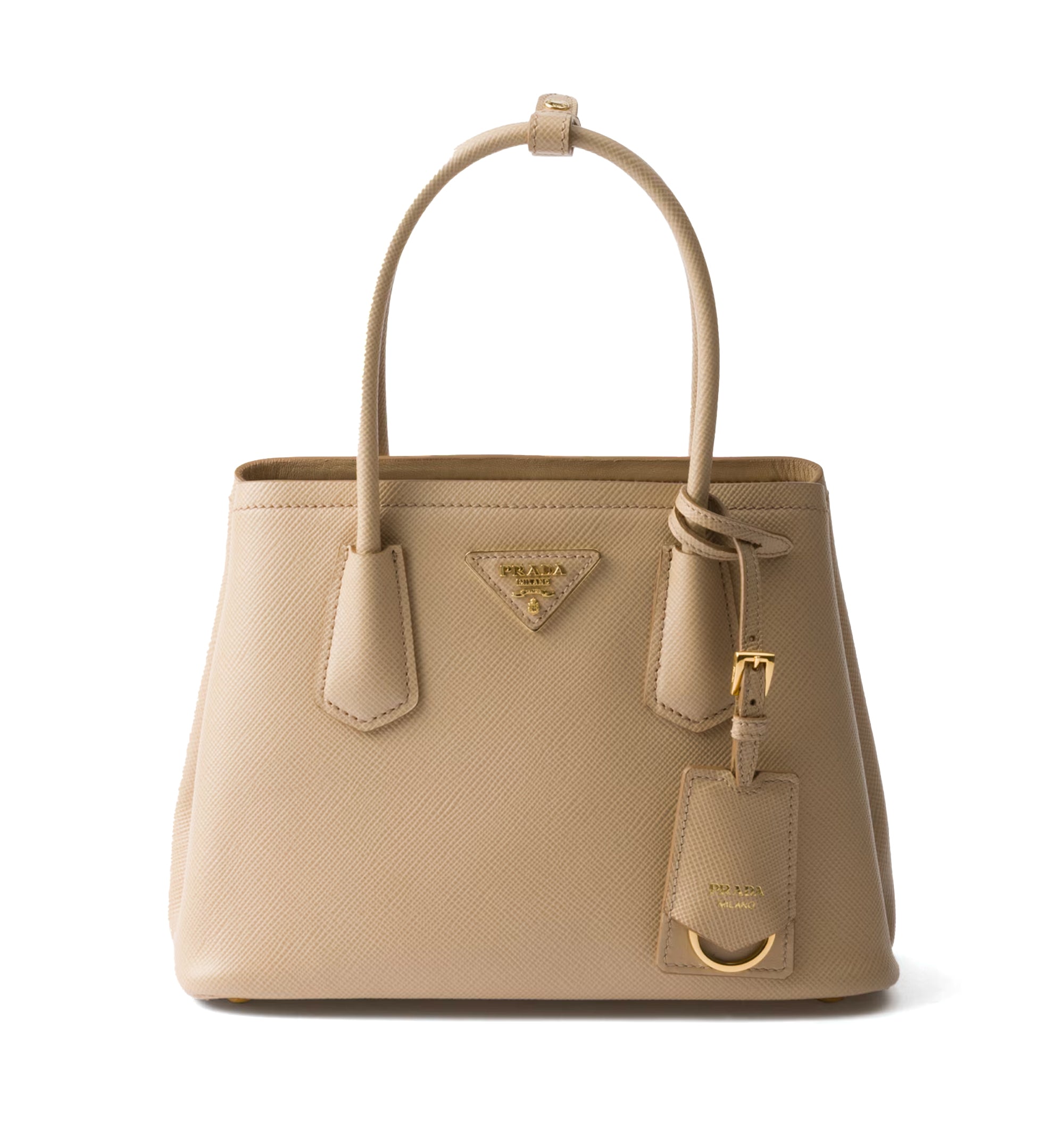 Double small Saffiano leather bag