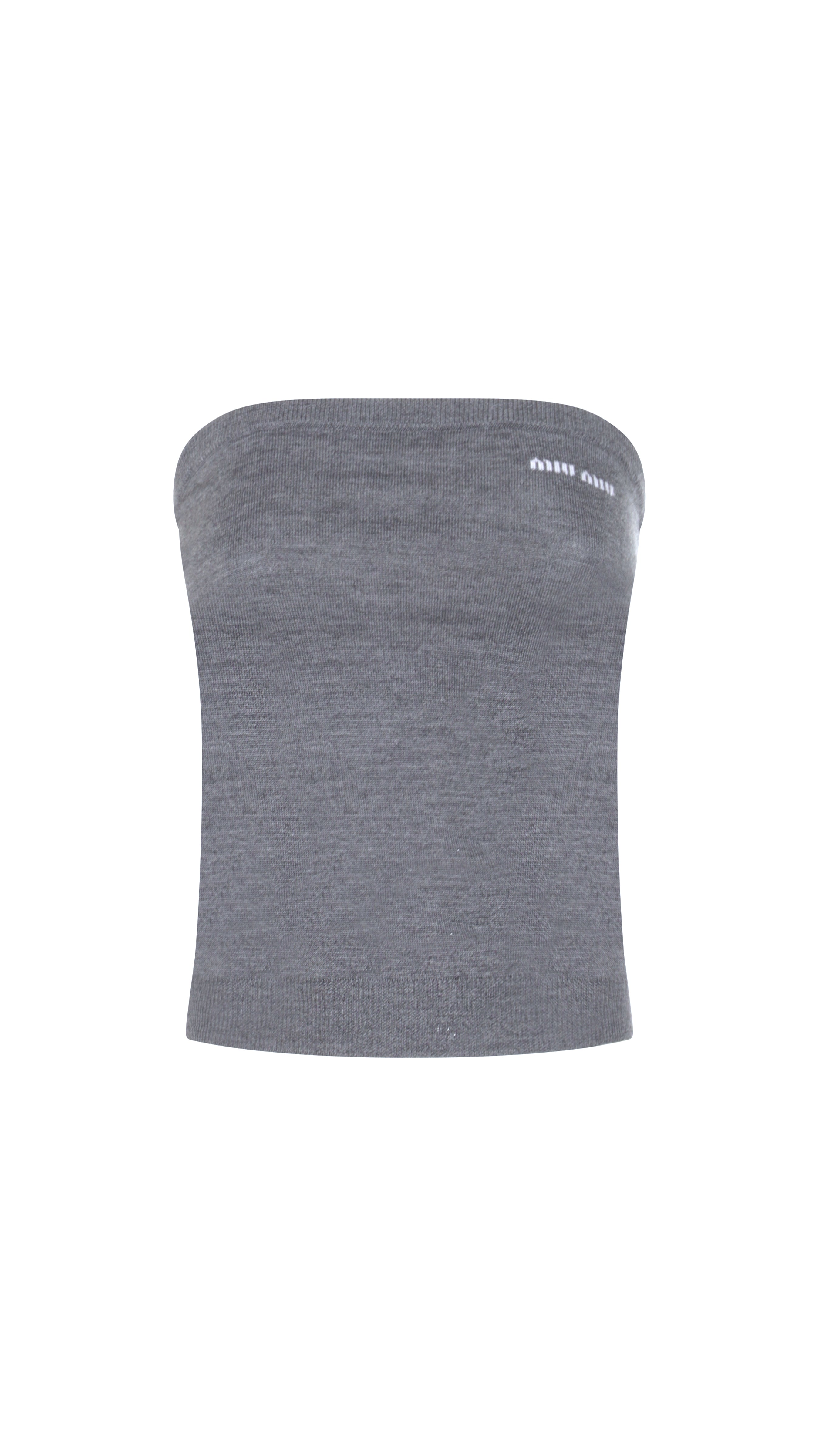 Wool Bandeau Top - Grey
