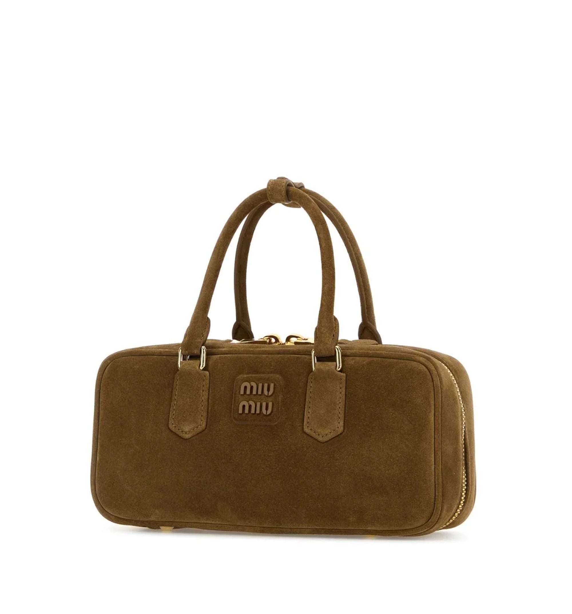 Arcadie Padded Suede Top-handle Bag