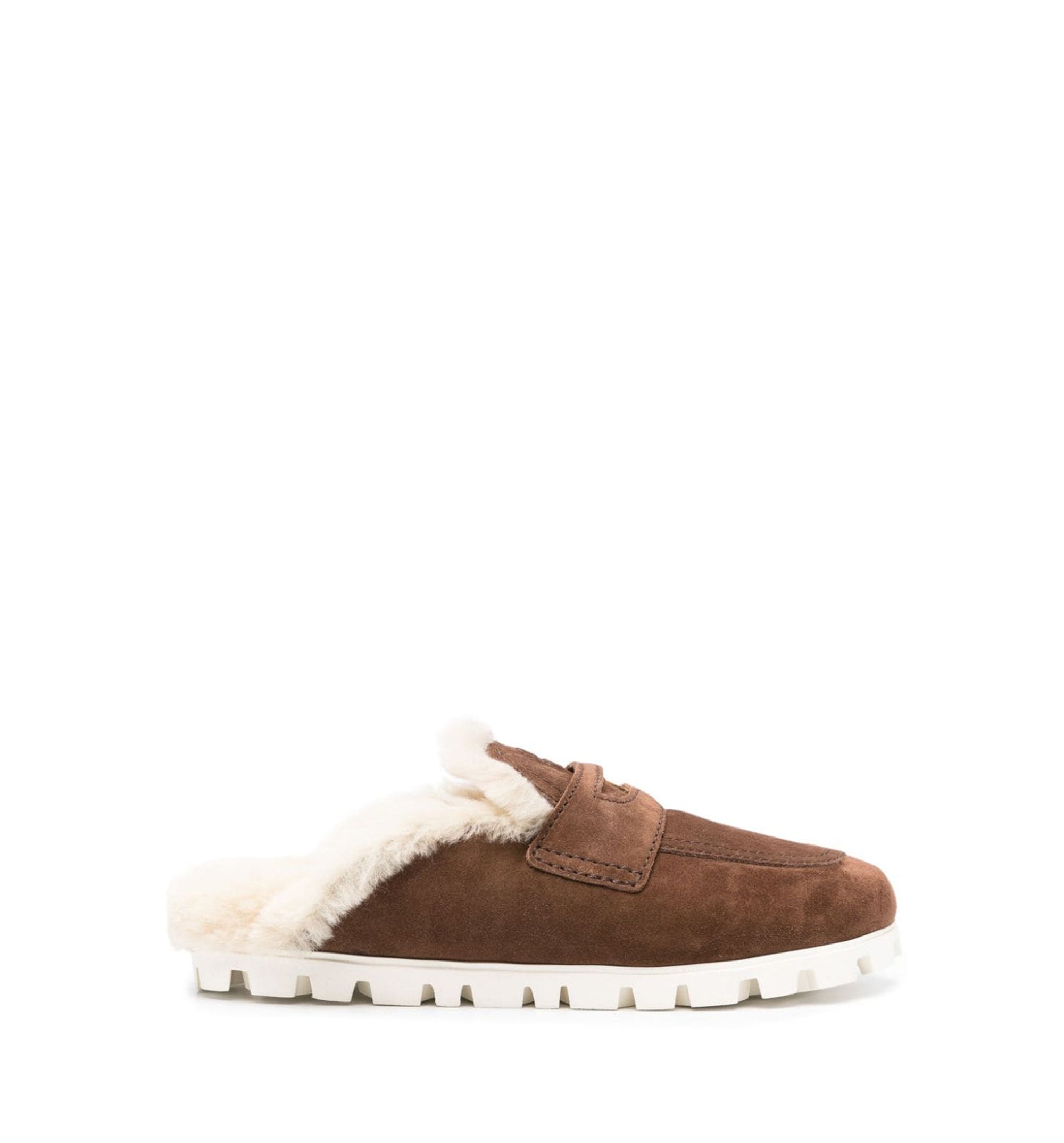 Suede and Shearling Mules