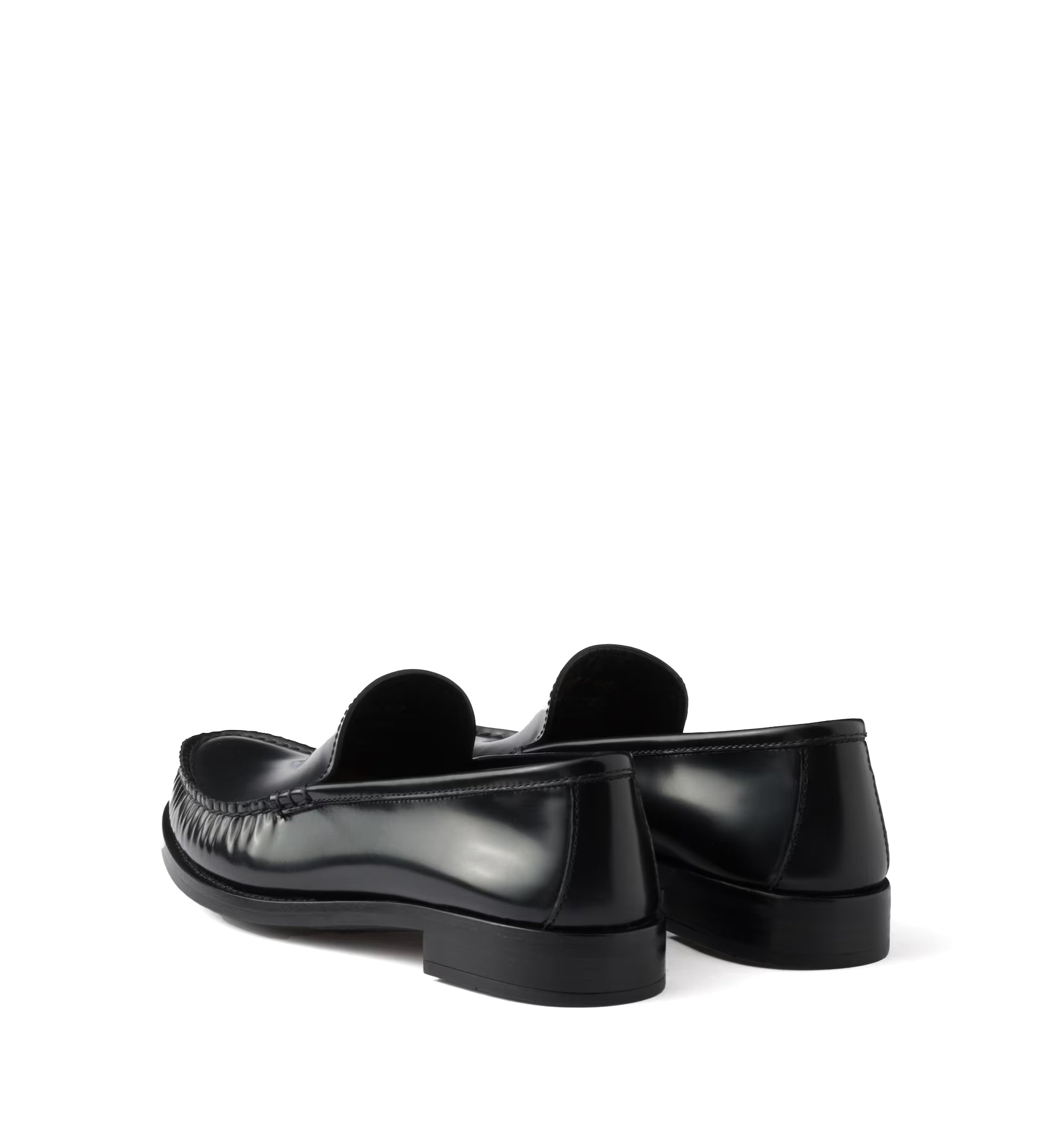 Brushed leather loafers