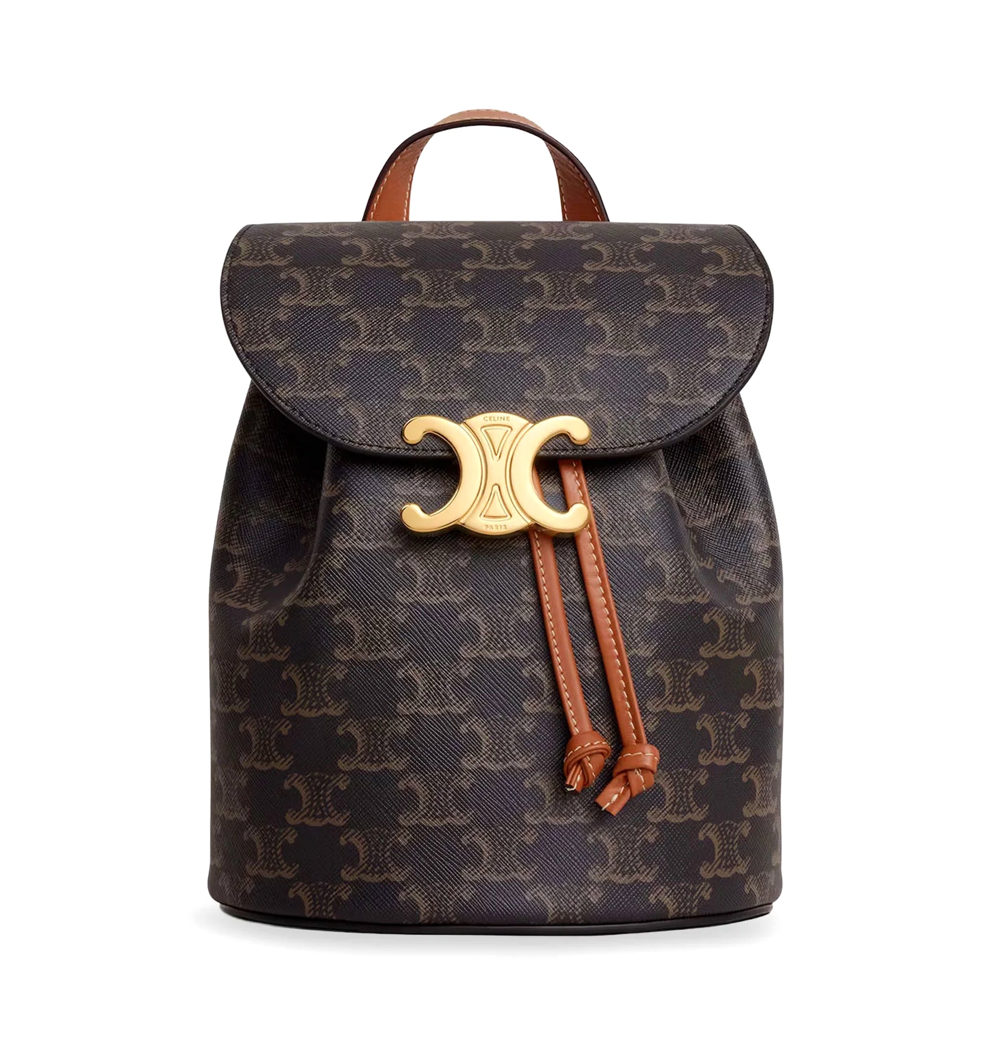 Bonnie Backpack Triomphe Canvas and Calfskin - Tan