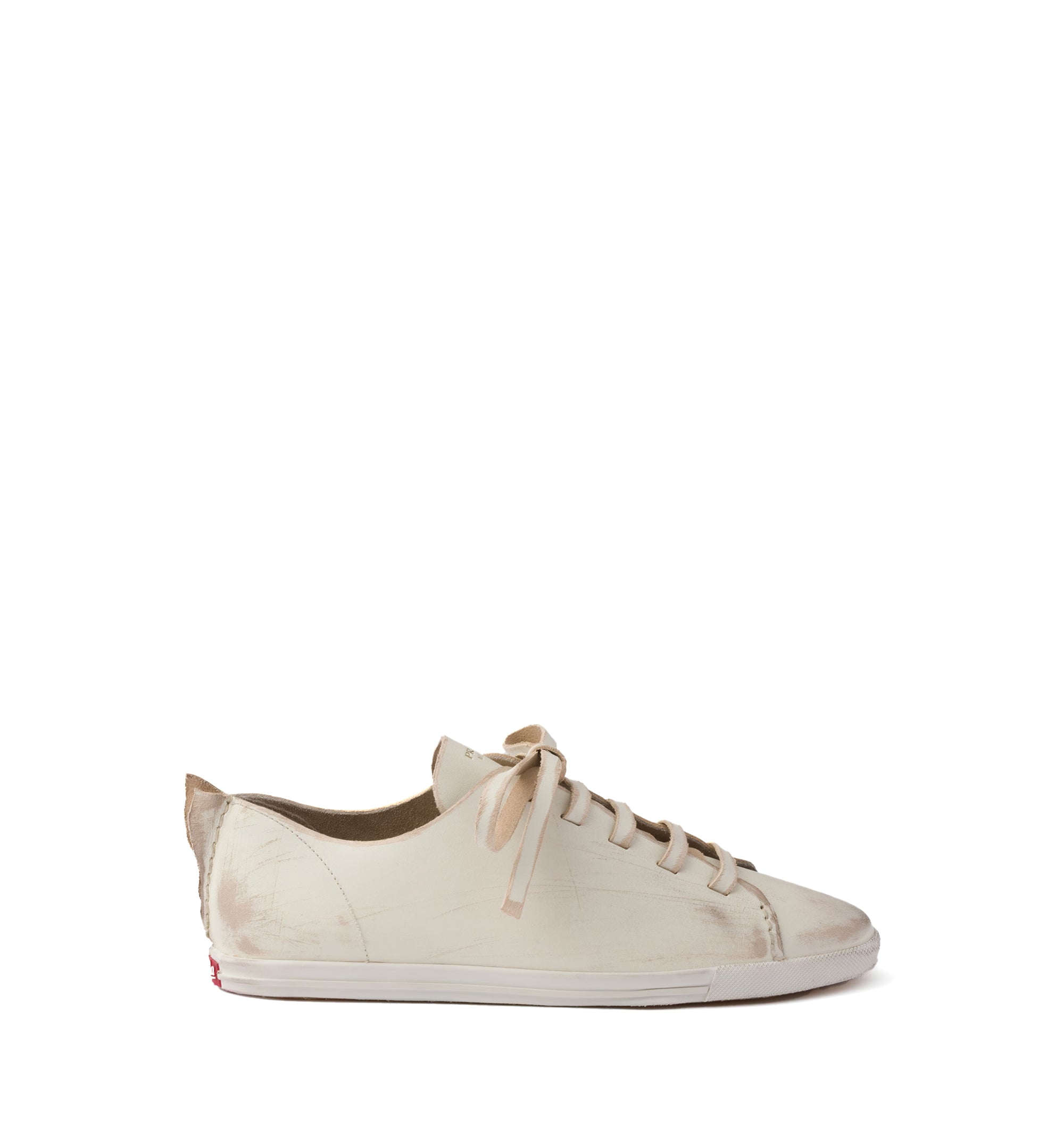 Antiqued leather sneakers