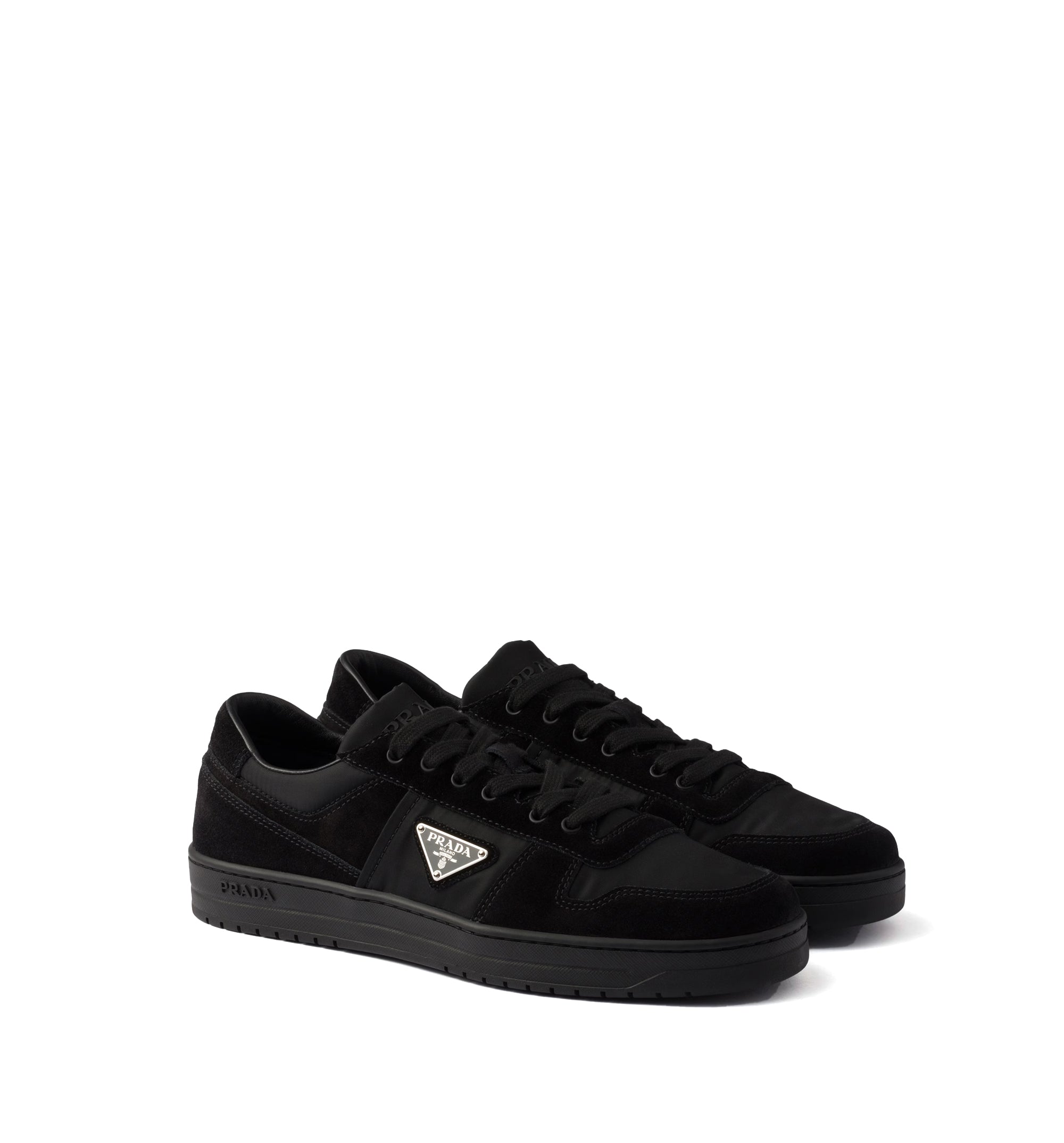 Downtown Re-Nylon and suede sneakers