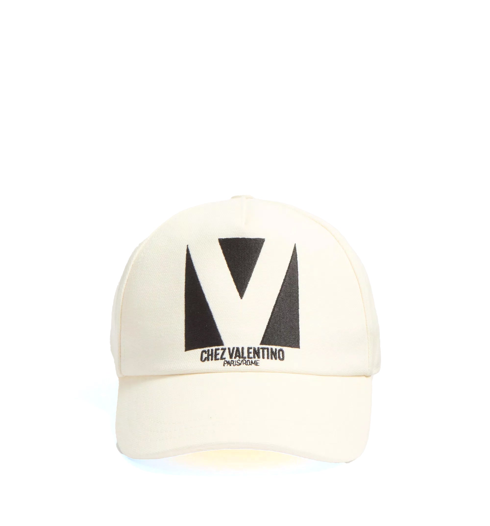 Chez Valentino Cotton Baseball Cap With Embroidery