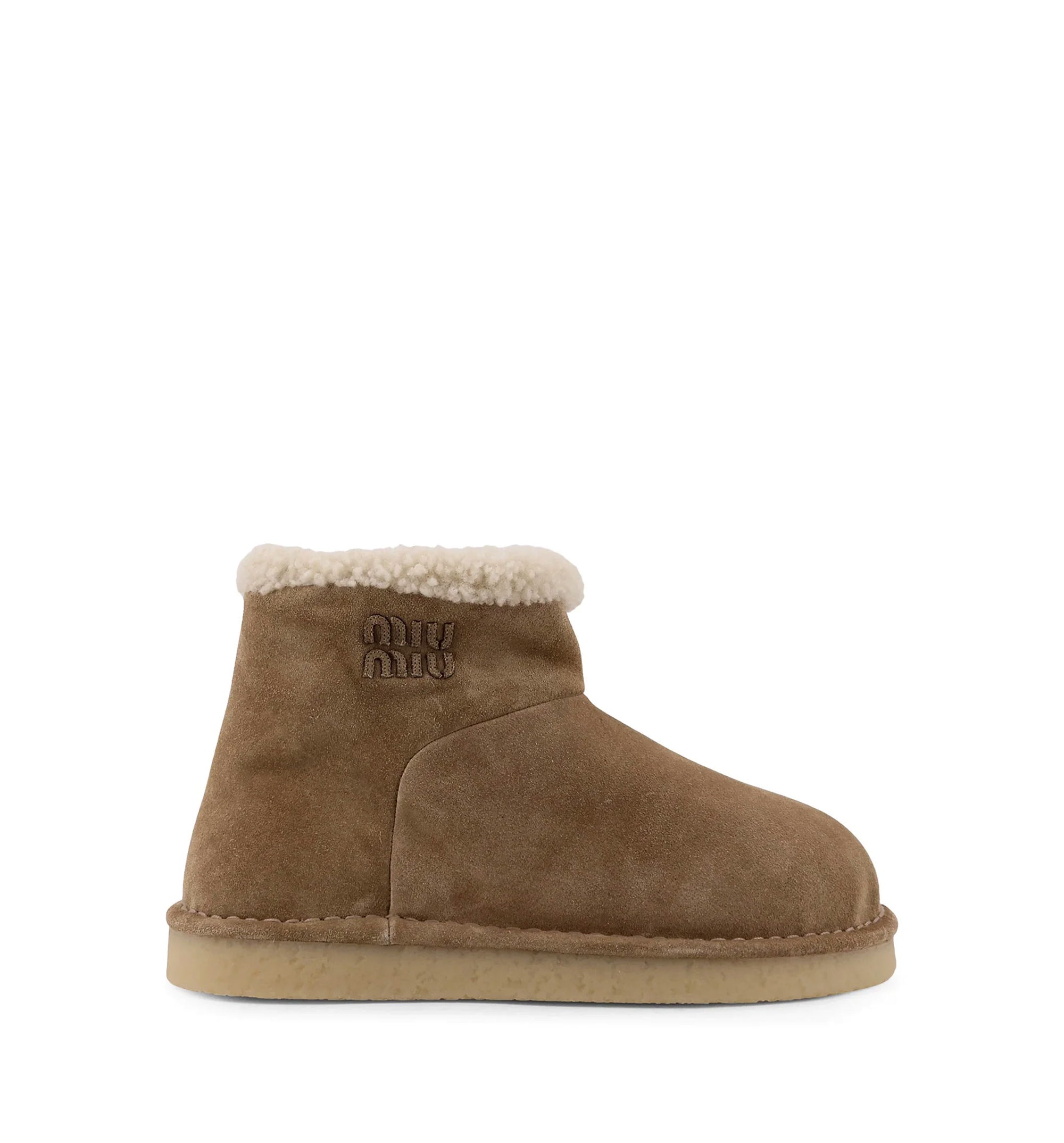 Suede And Shearling Booties