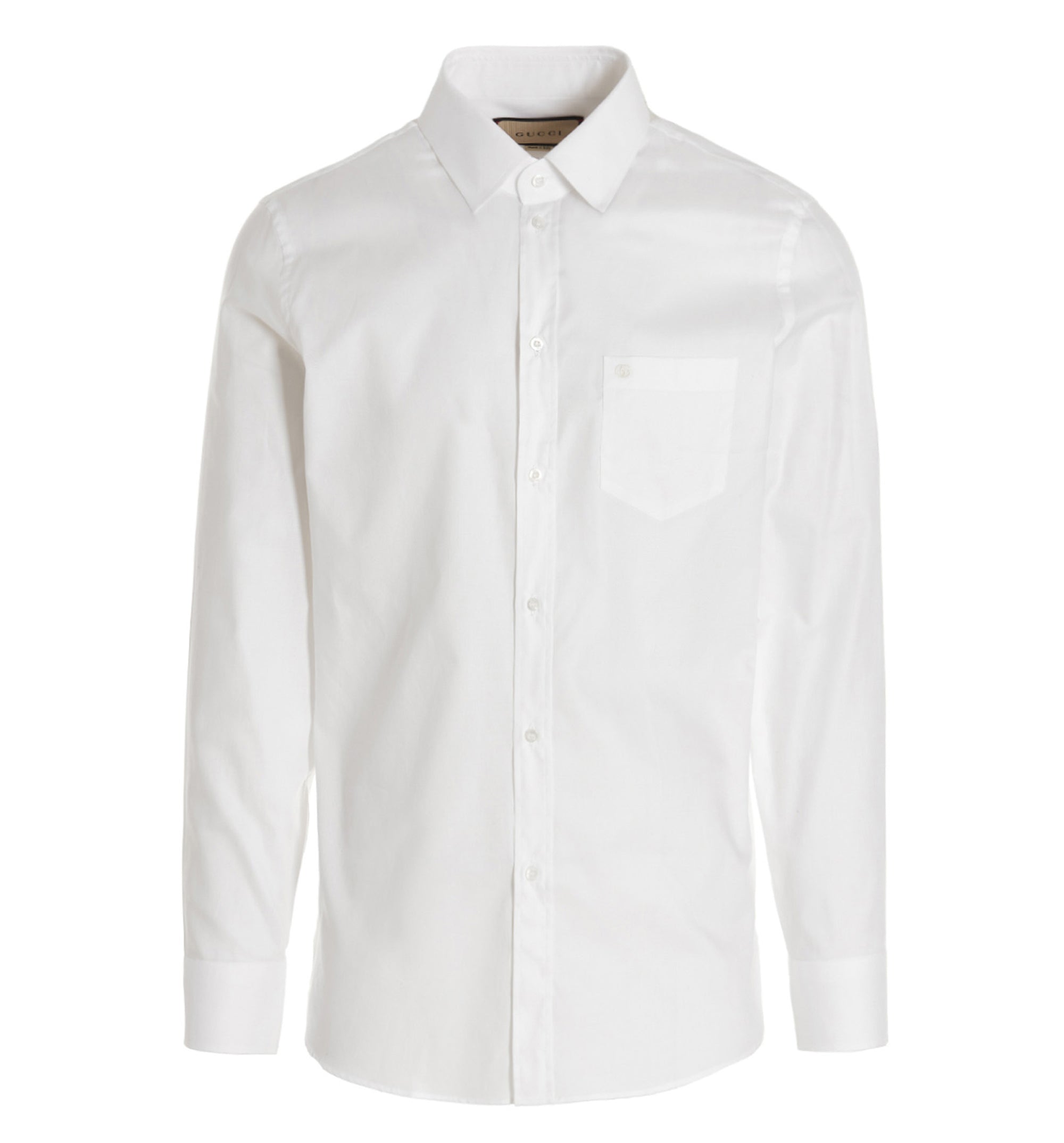 Cotton Shirt With Double G Embroidery