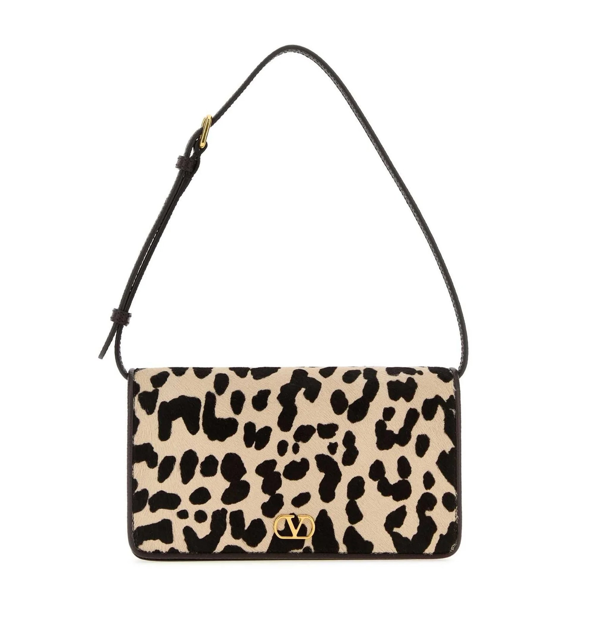 VLogo Signature Leopard Printed Shoulder Bag