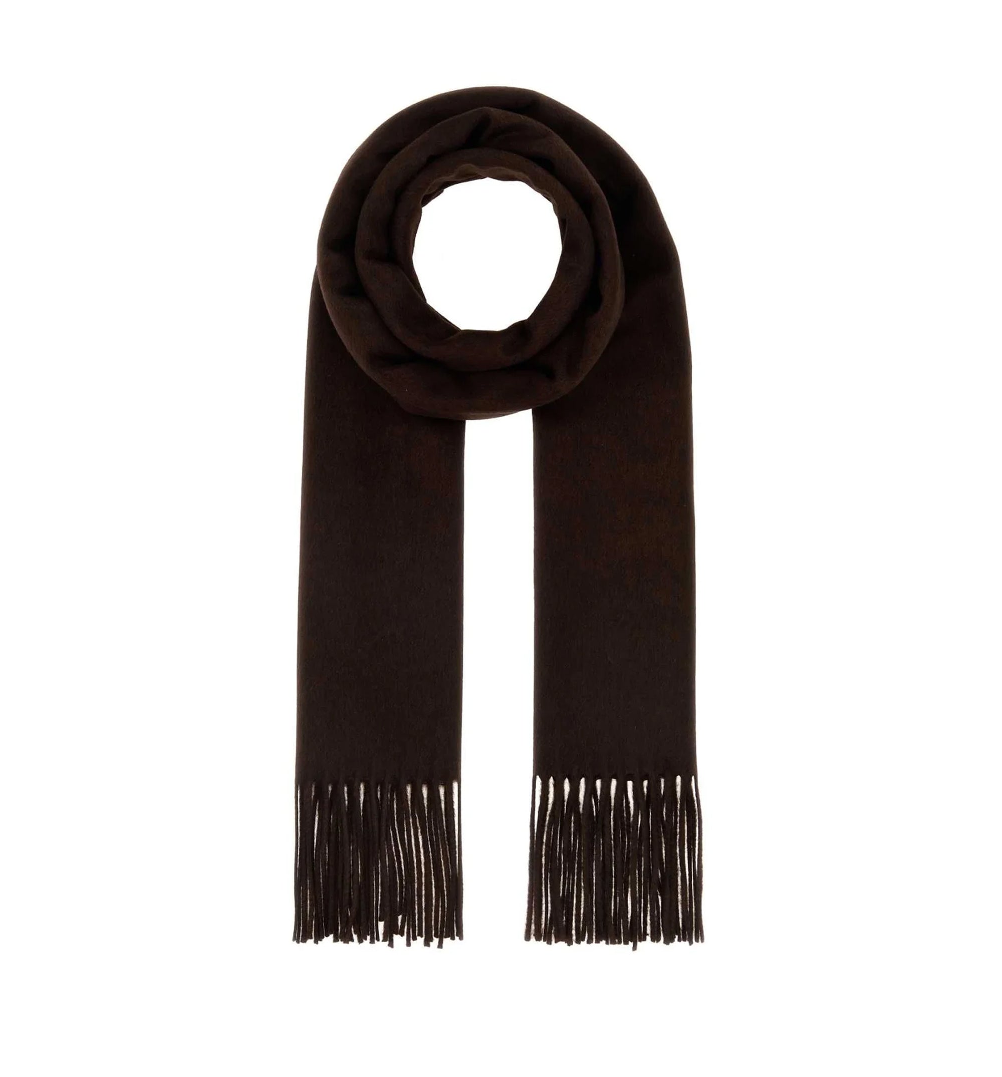 Prada Triangle-Logo Fringed Scarf