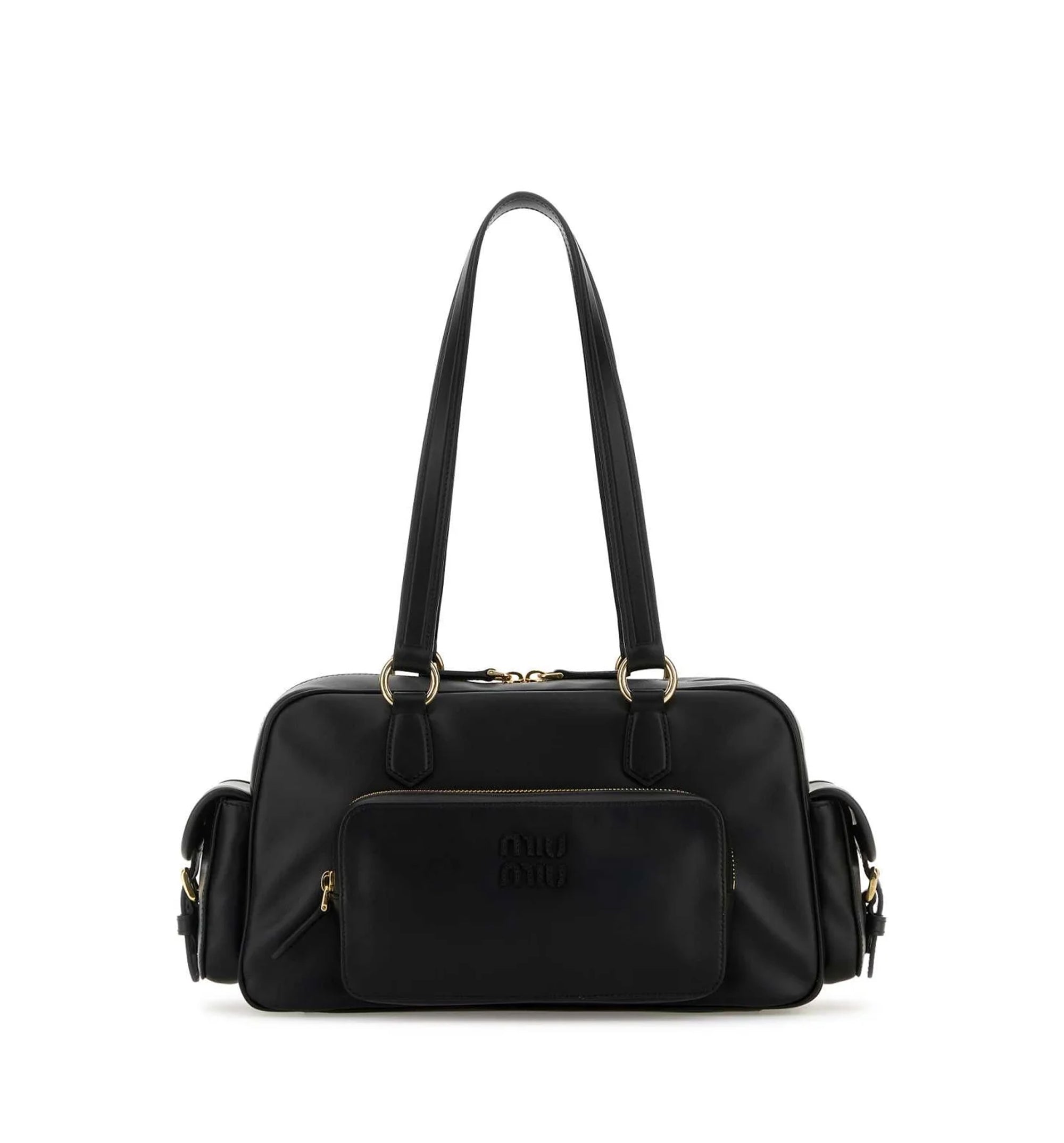 Pocket Nappa Leather Top-handle Bag