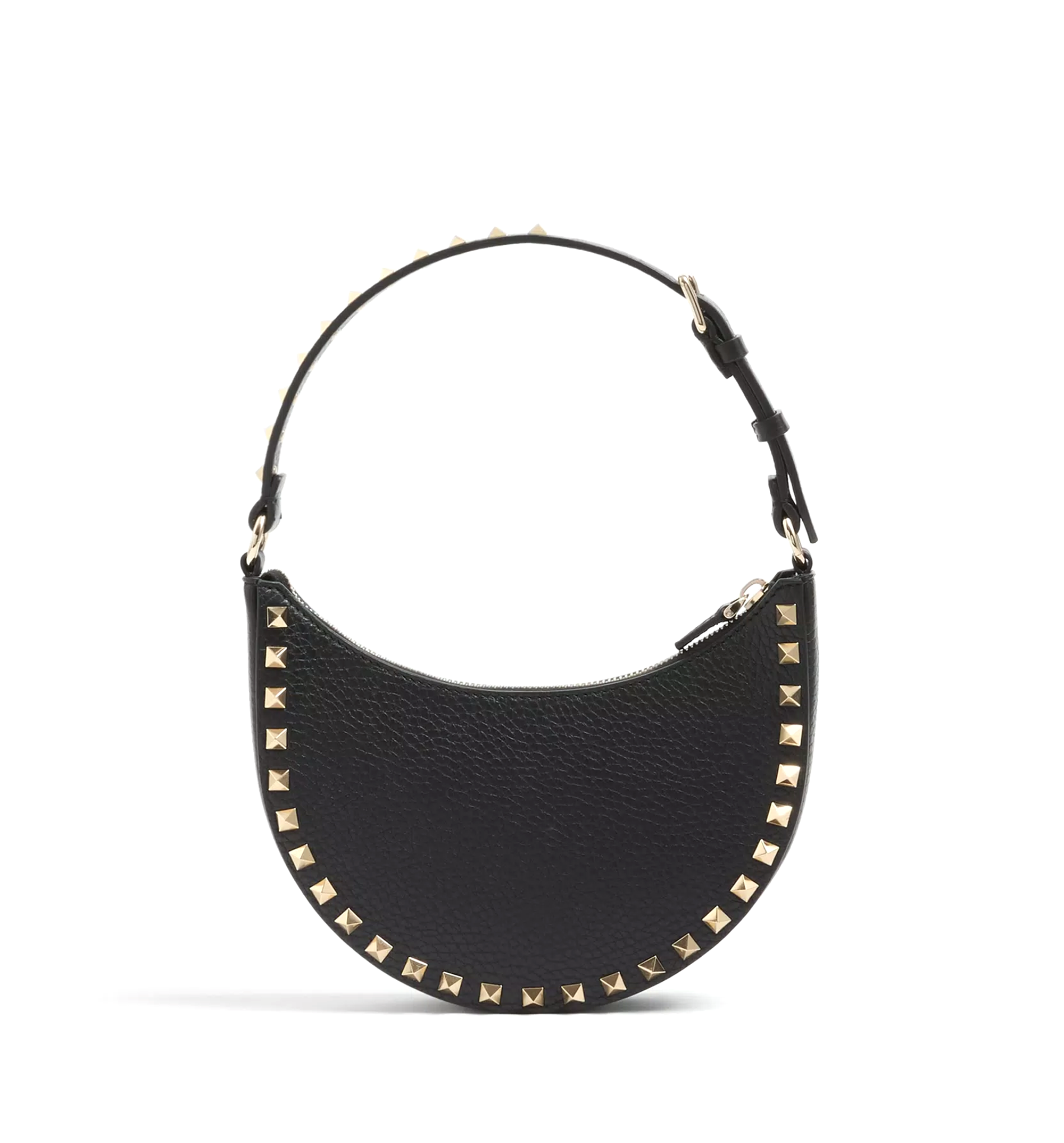 Mini Rockstud Hobo Bag in Grainy Calfskin