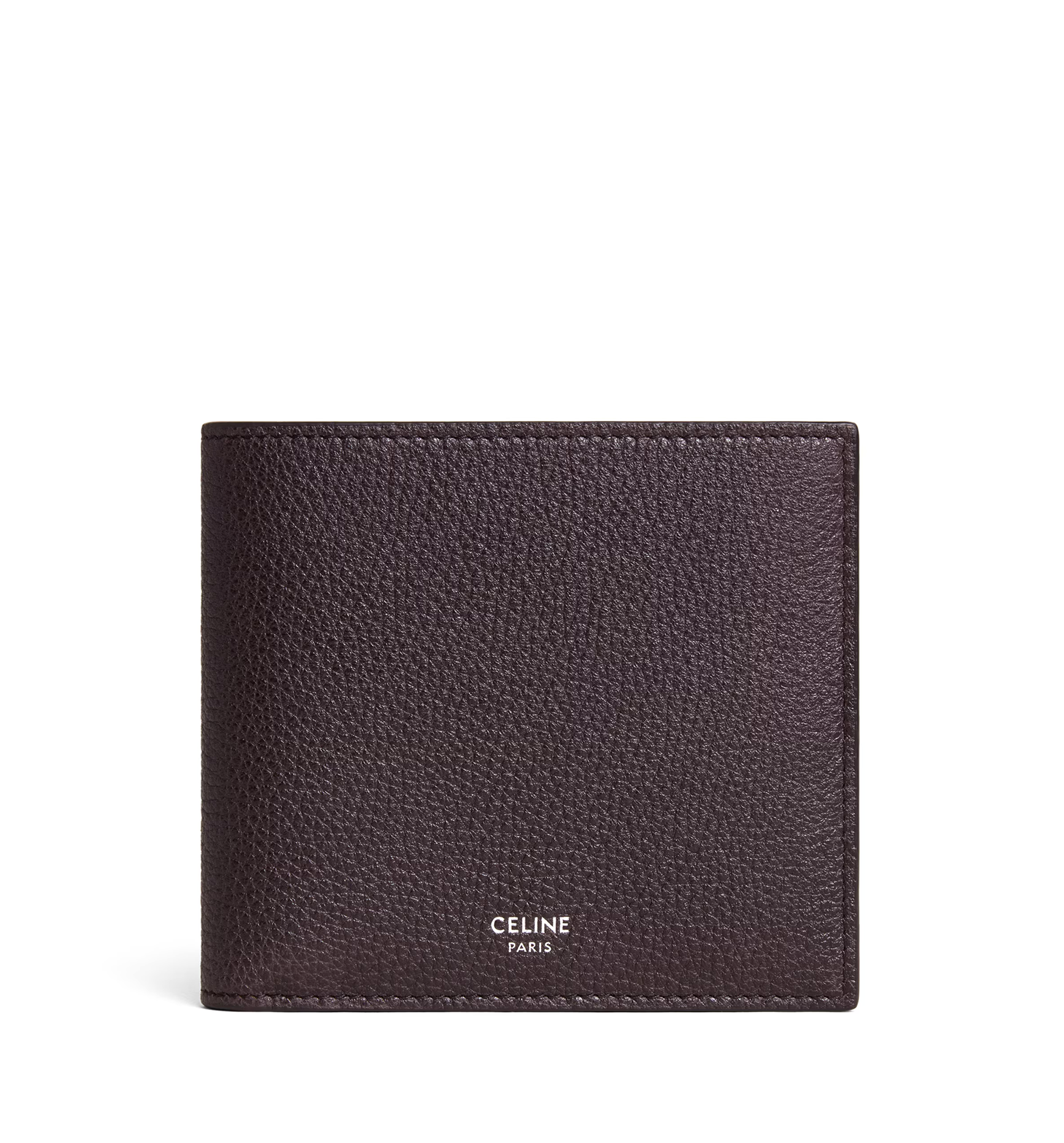 Bi-Fold Wallet In Grained Calfskin - Espresso