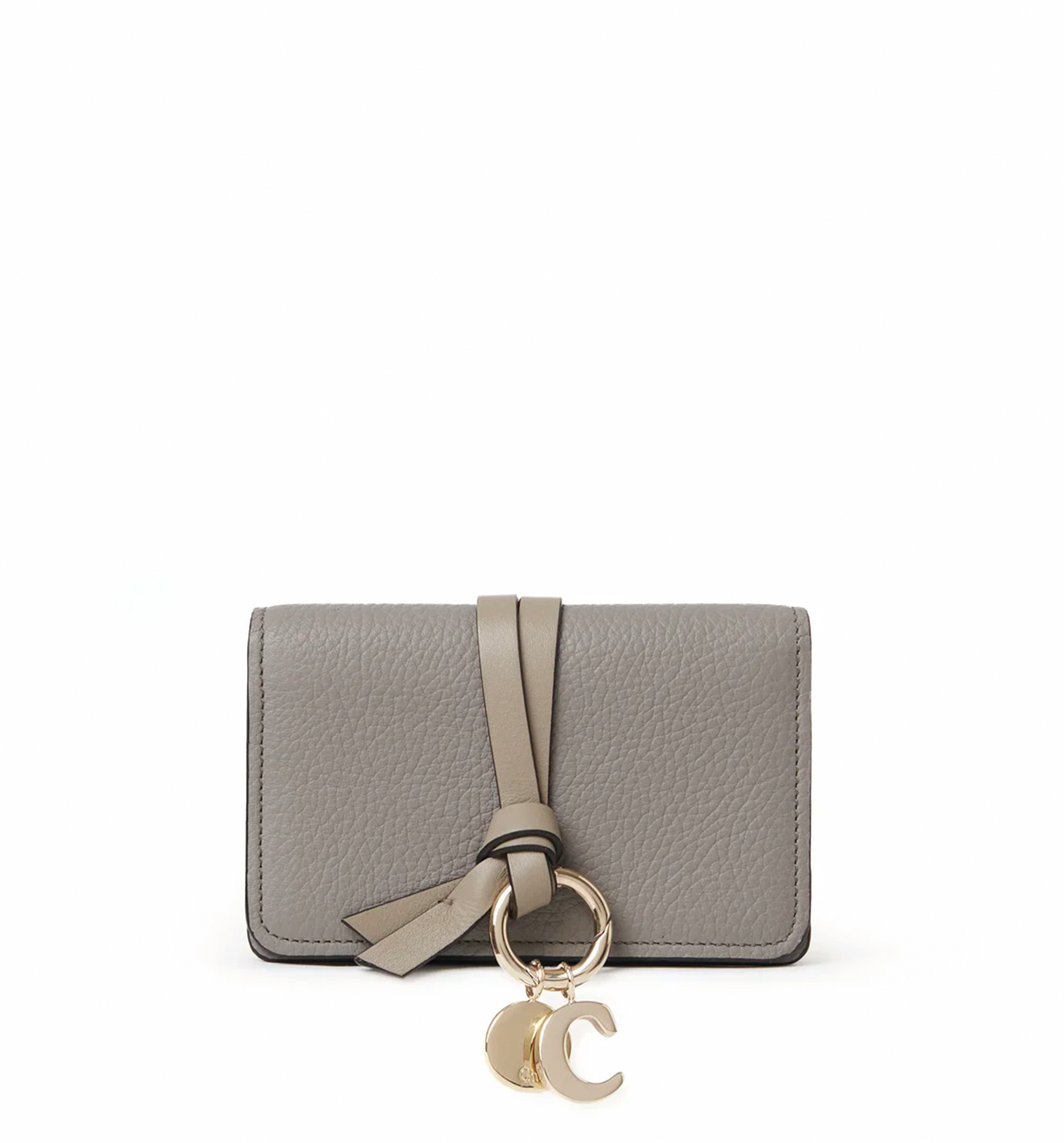 Alphabet Card Holder in Grained Leather