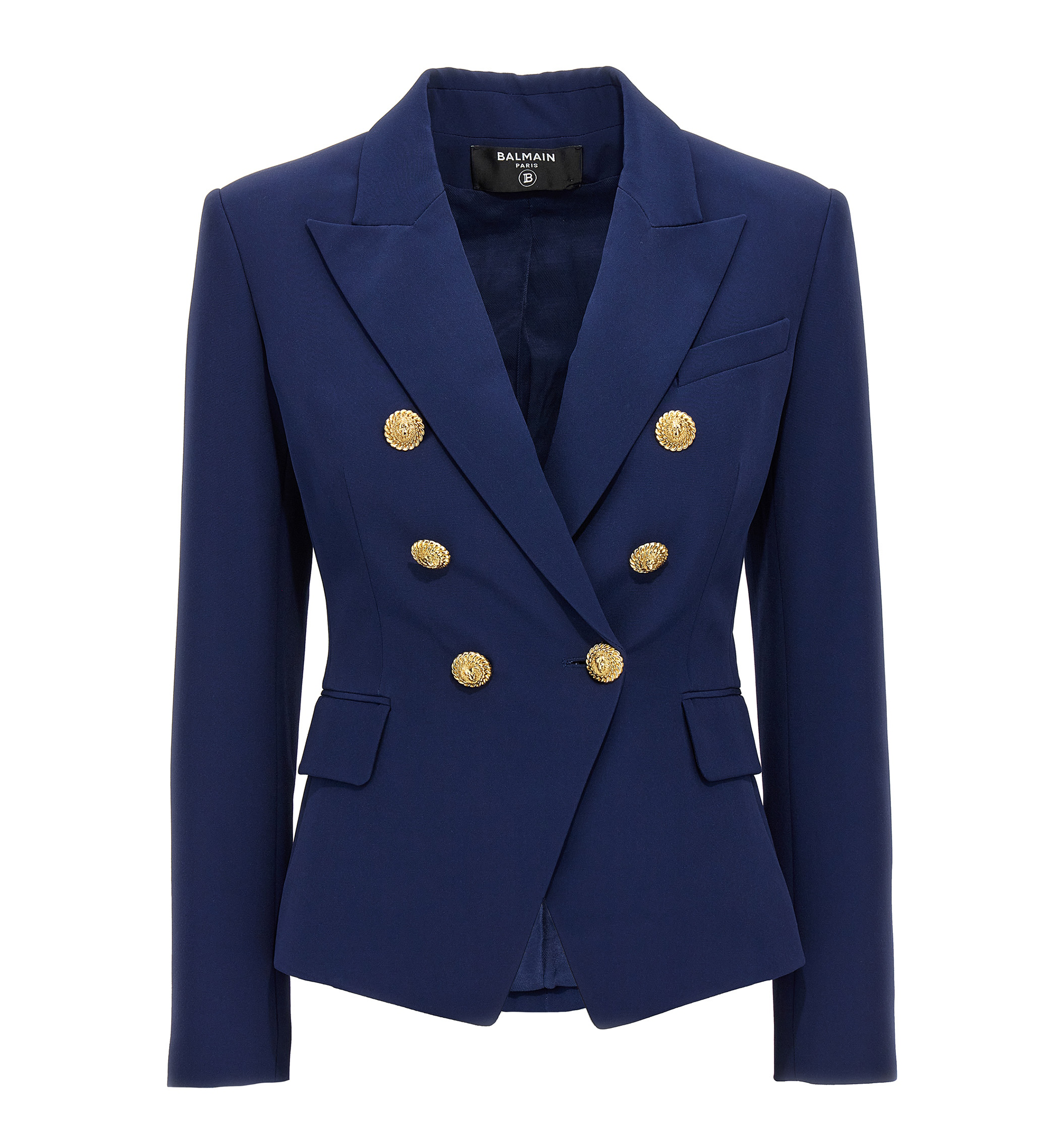 Fitted Wool 6-Button Jacket
