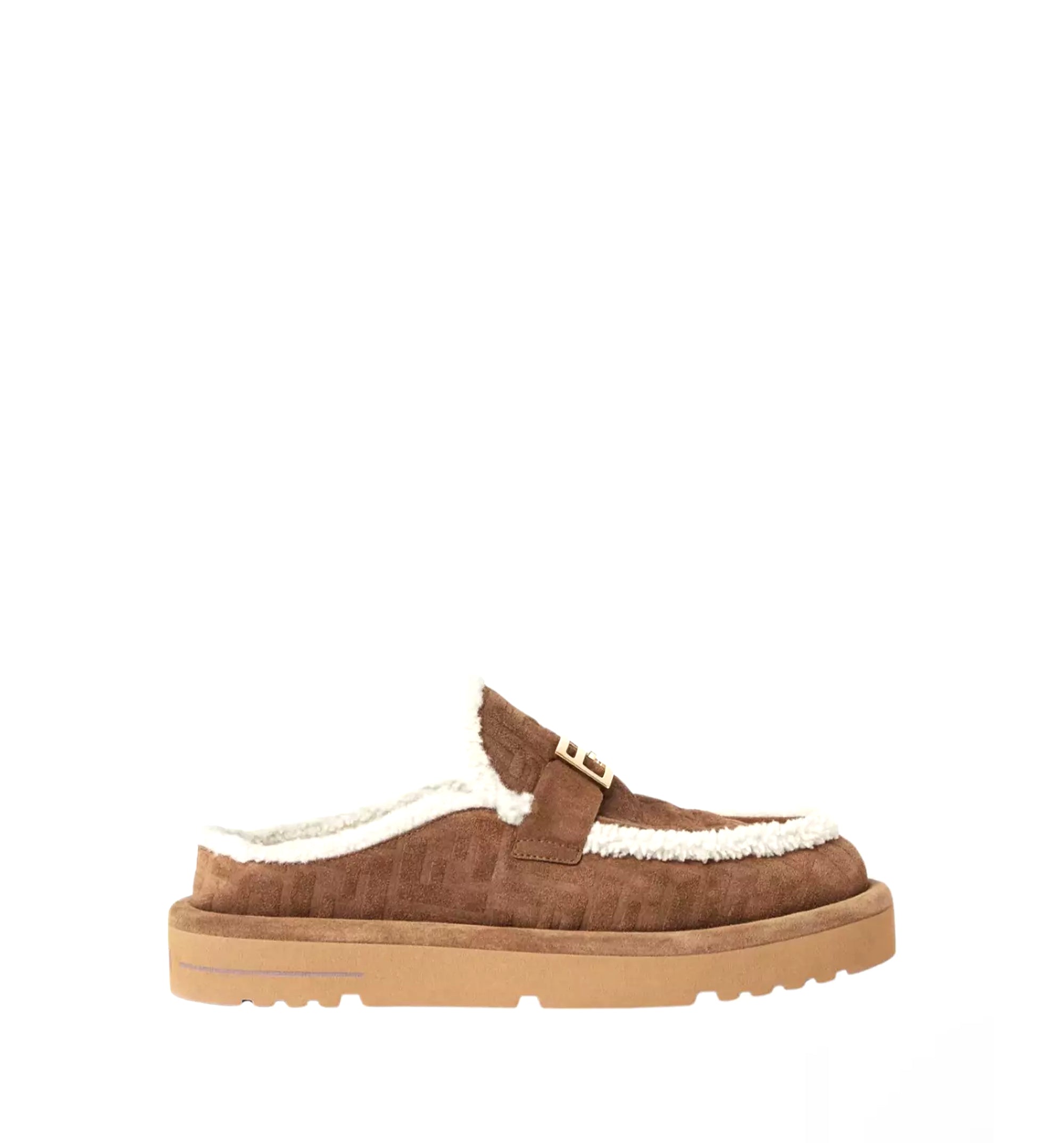 Chic Loafers With Buckle And Rubber Sole - Brown