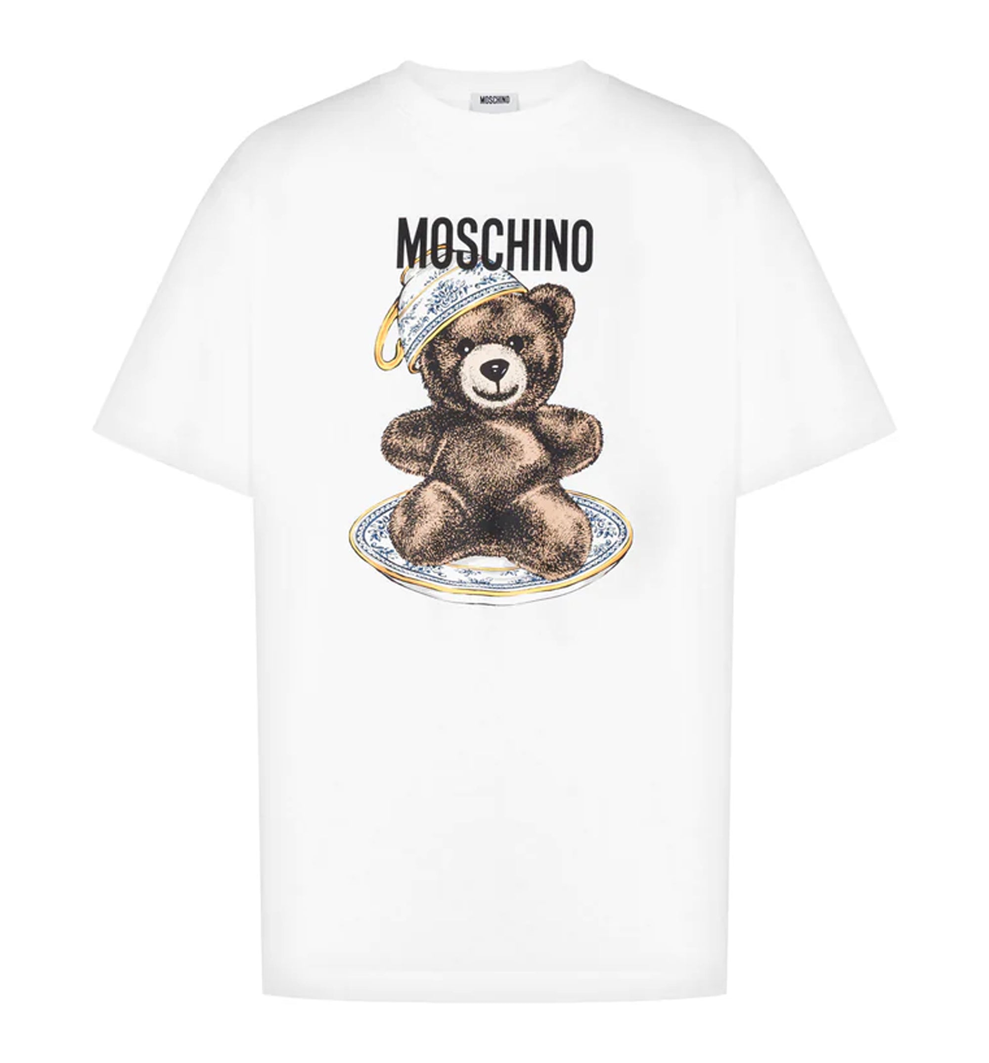 Organic Cotton Jersey T-Shirt Moschino Teddy Bear