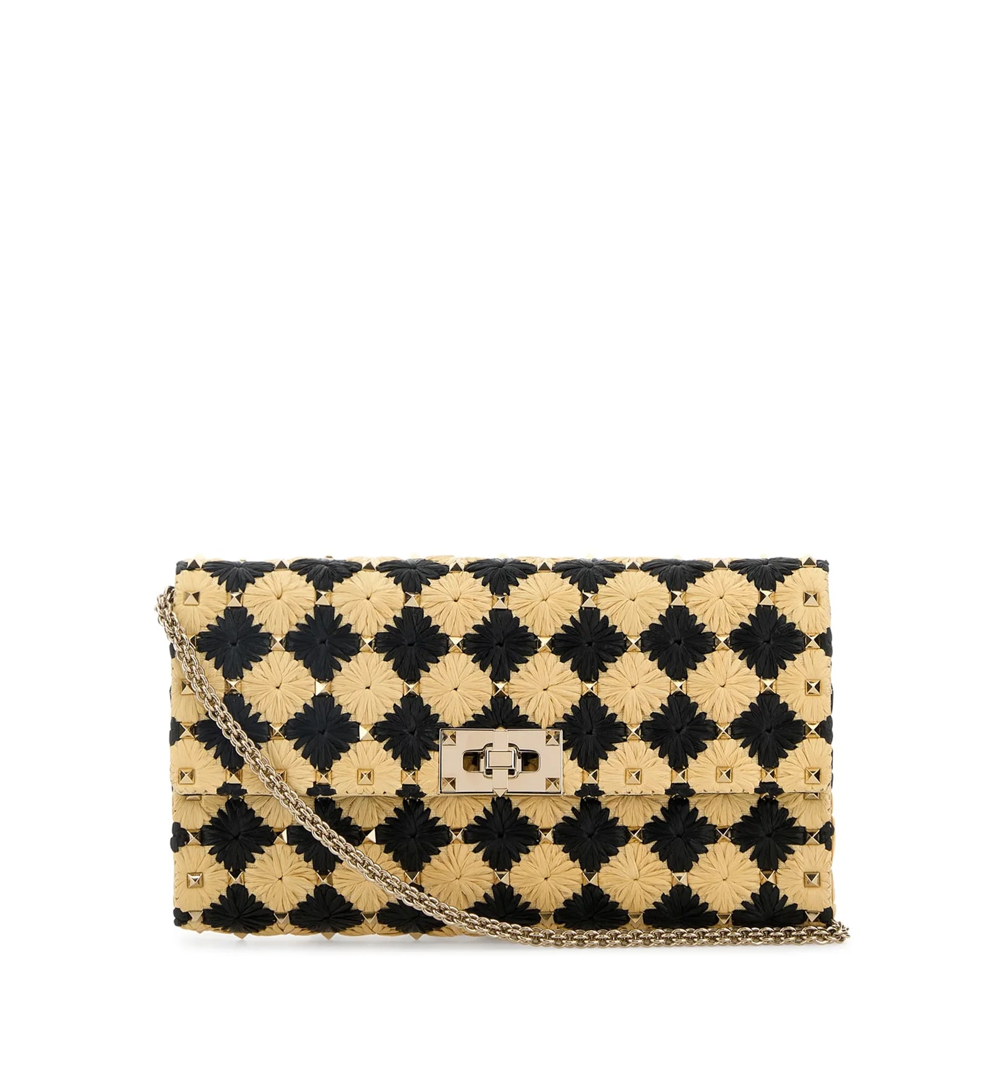 Rockstud Foldover Top Clutch Bag