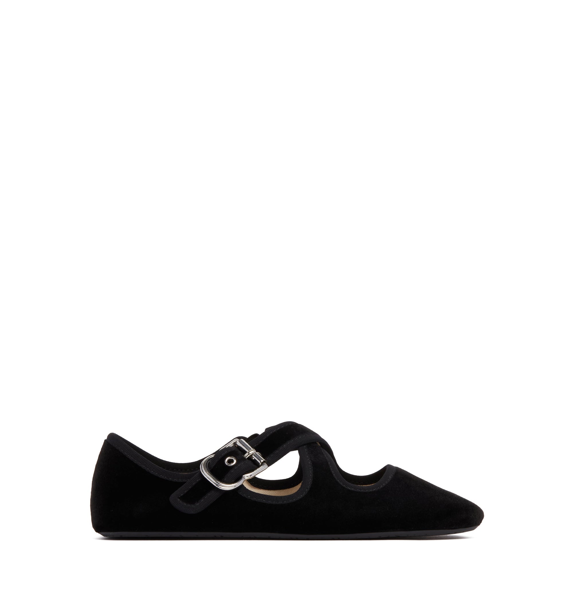 Crossed Flat Ballet Flats