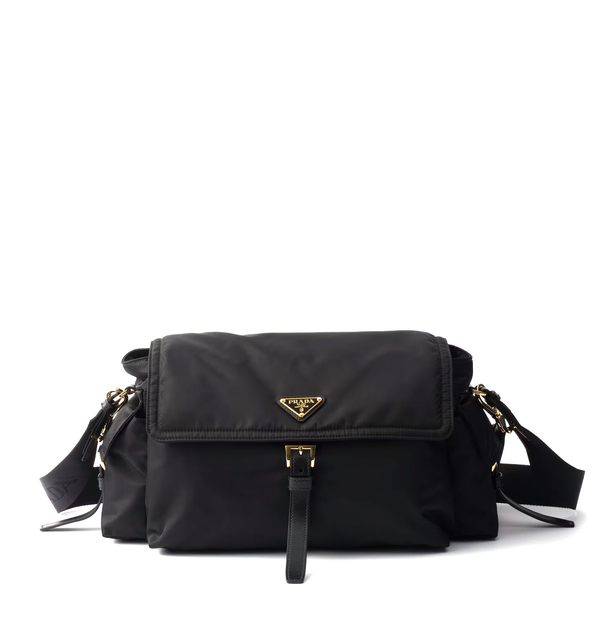 Explore Large Re-nylon Shoulder Bag With Flap