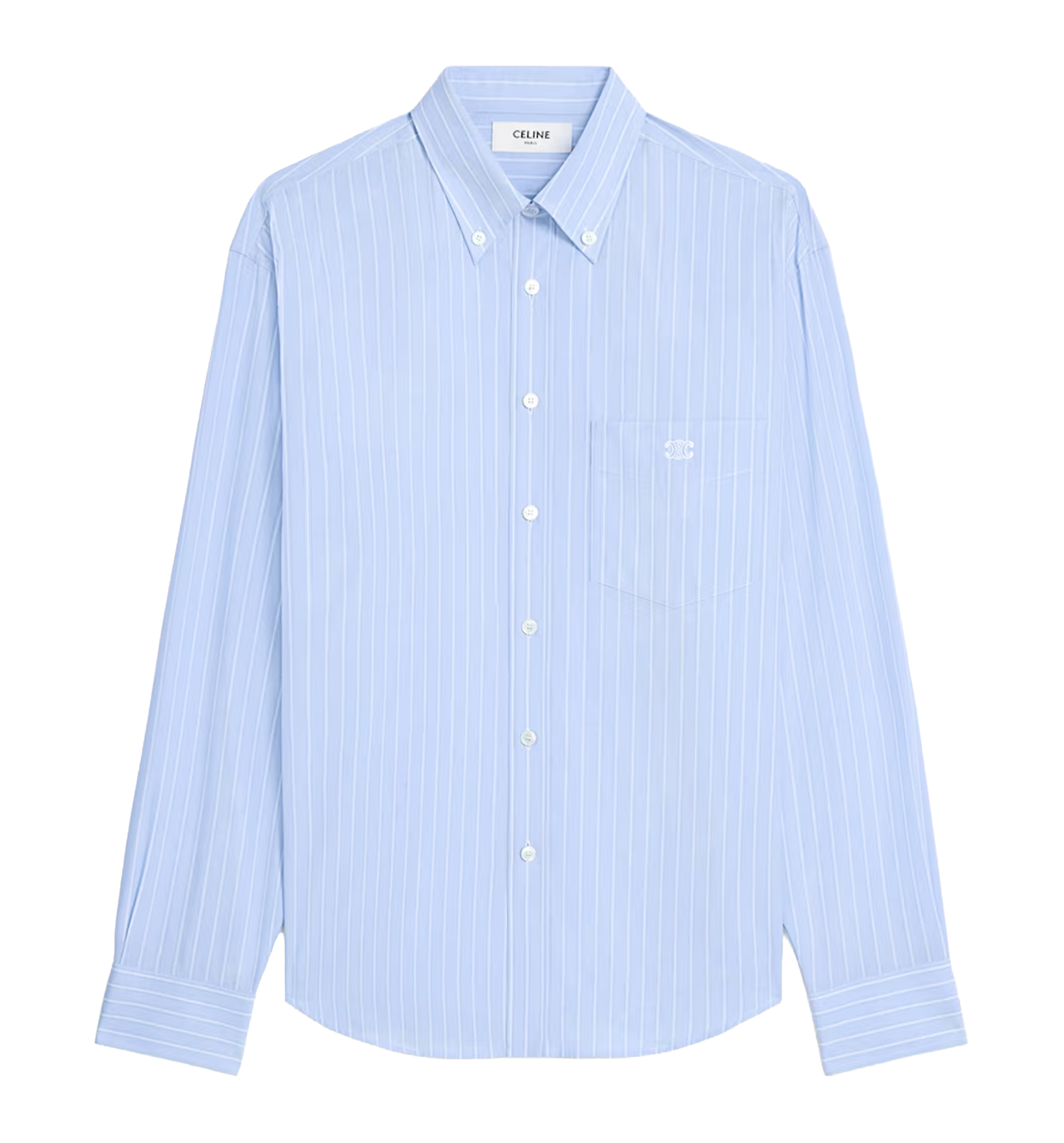 Striped cotton shirt - Light Blue