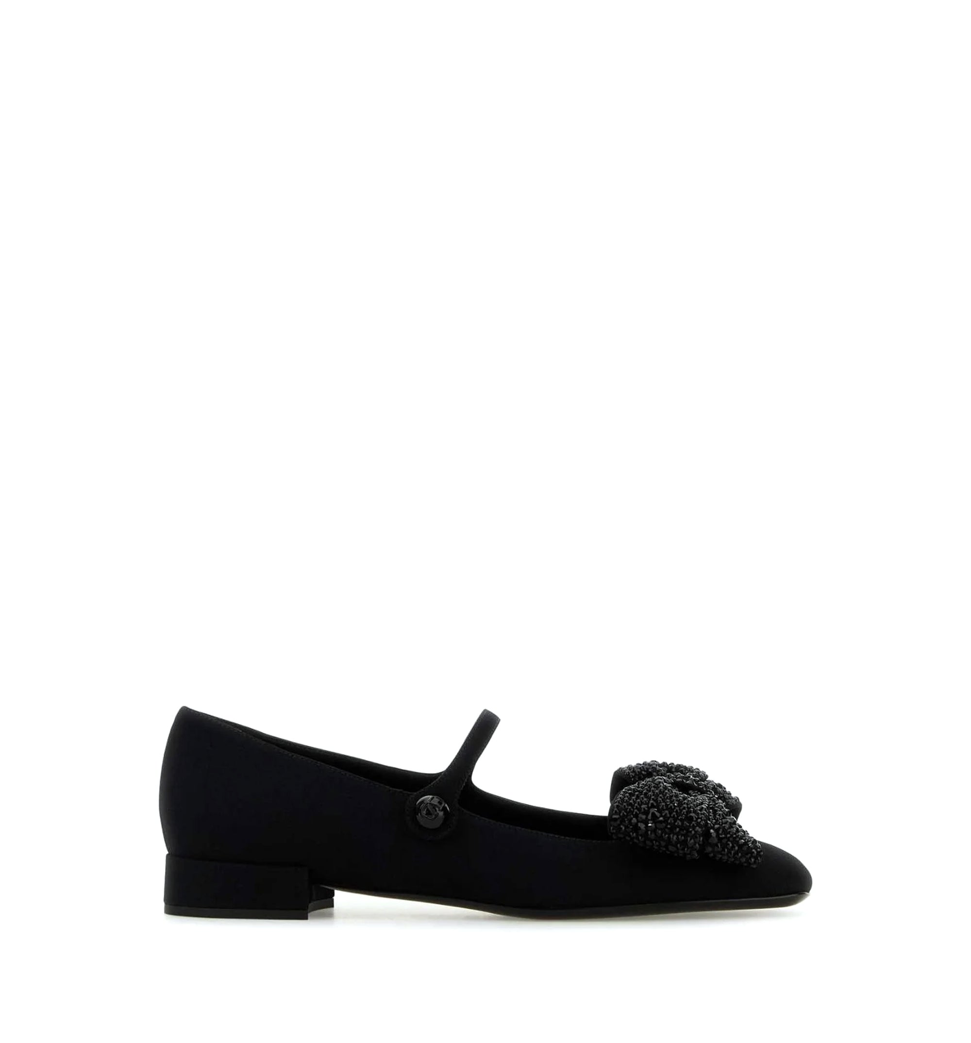 Valentino Bow Embellished Slip-On Flat Shoes