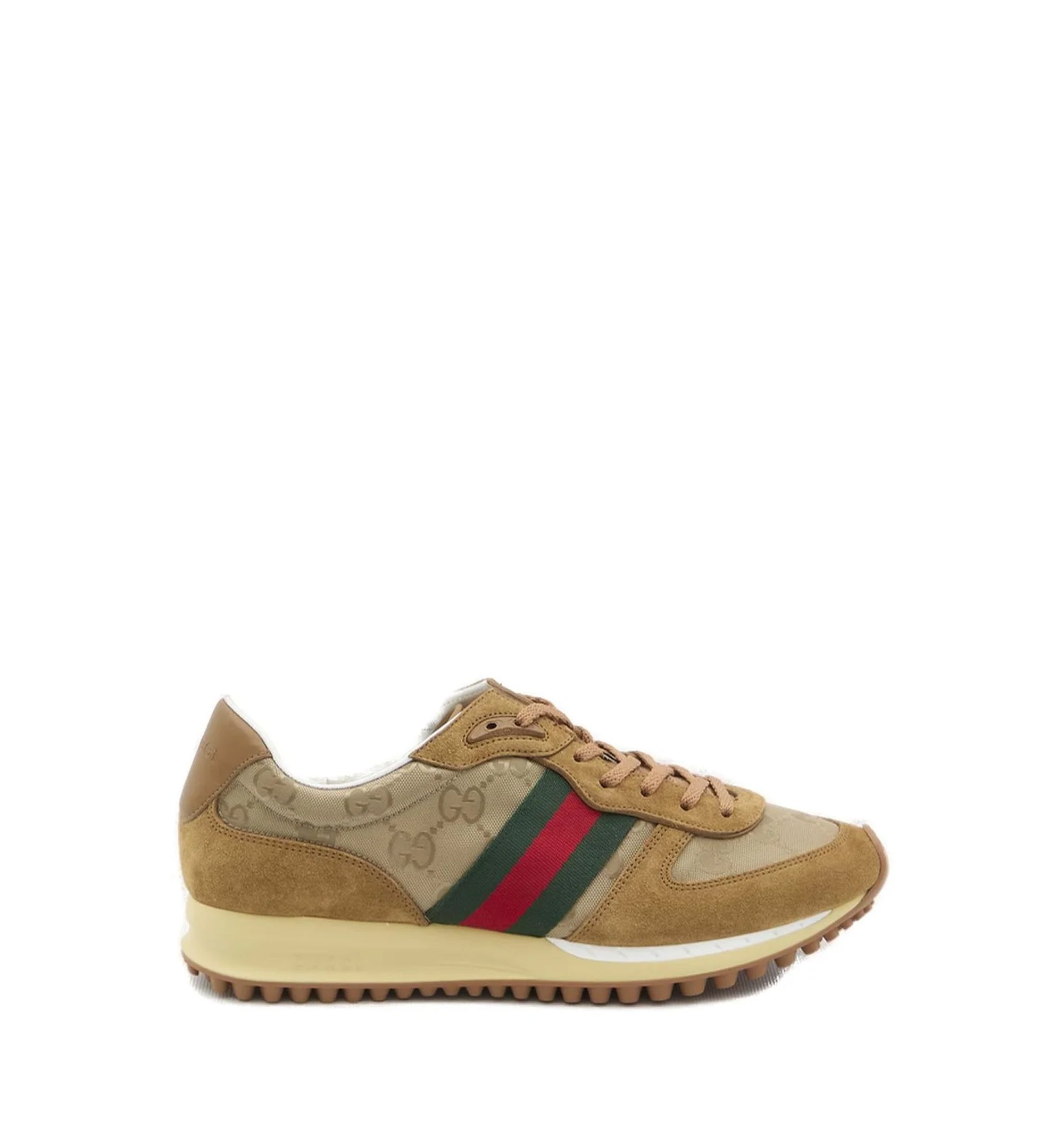 Panelled Lace-Up Sneakers