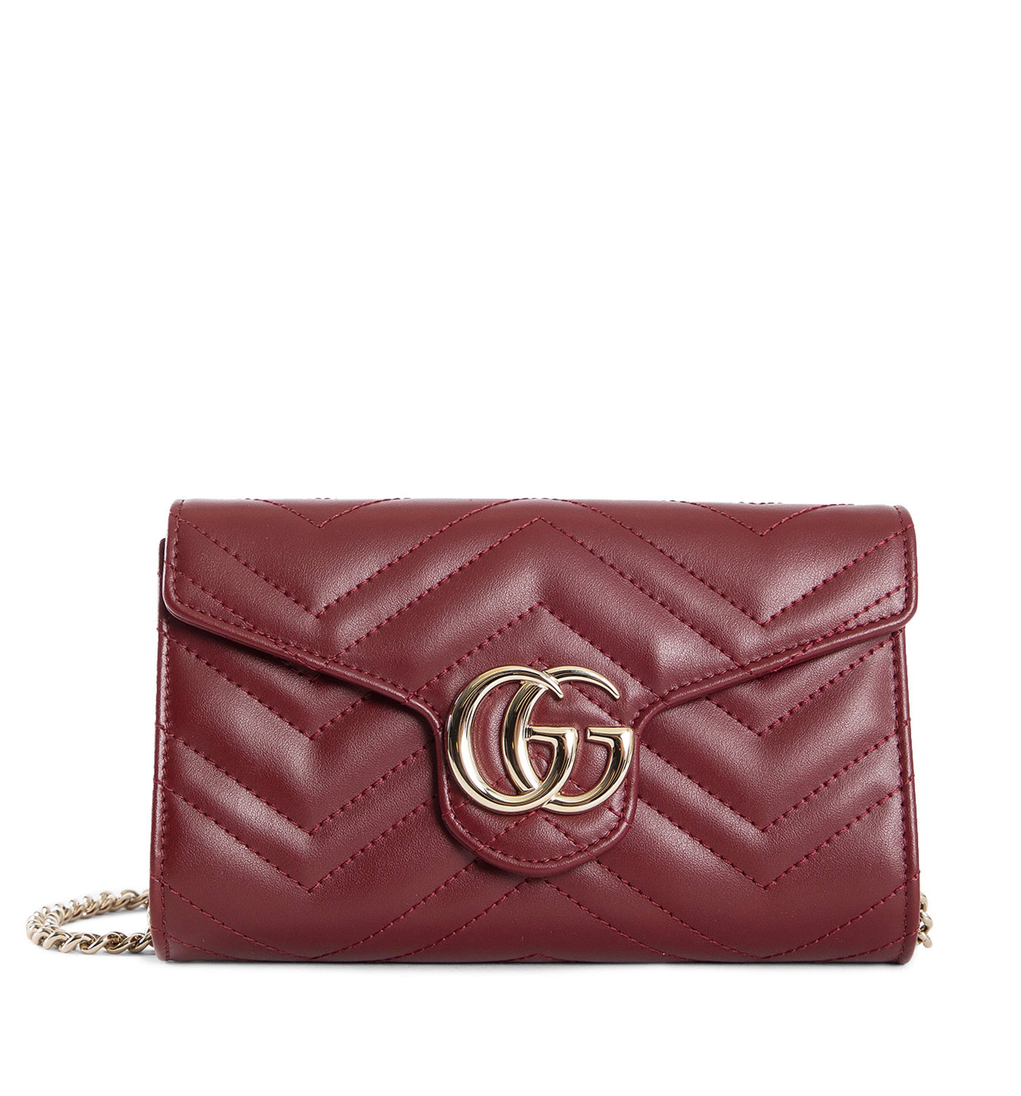 GG Marmont Wallet on Chain - Rosso Ancora