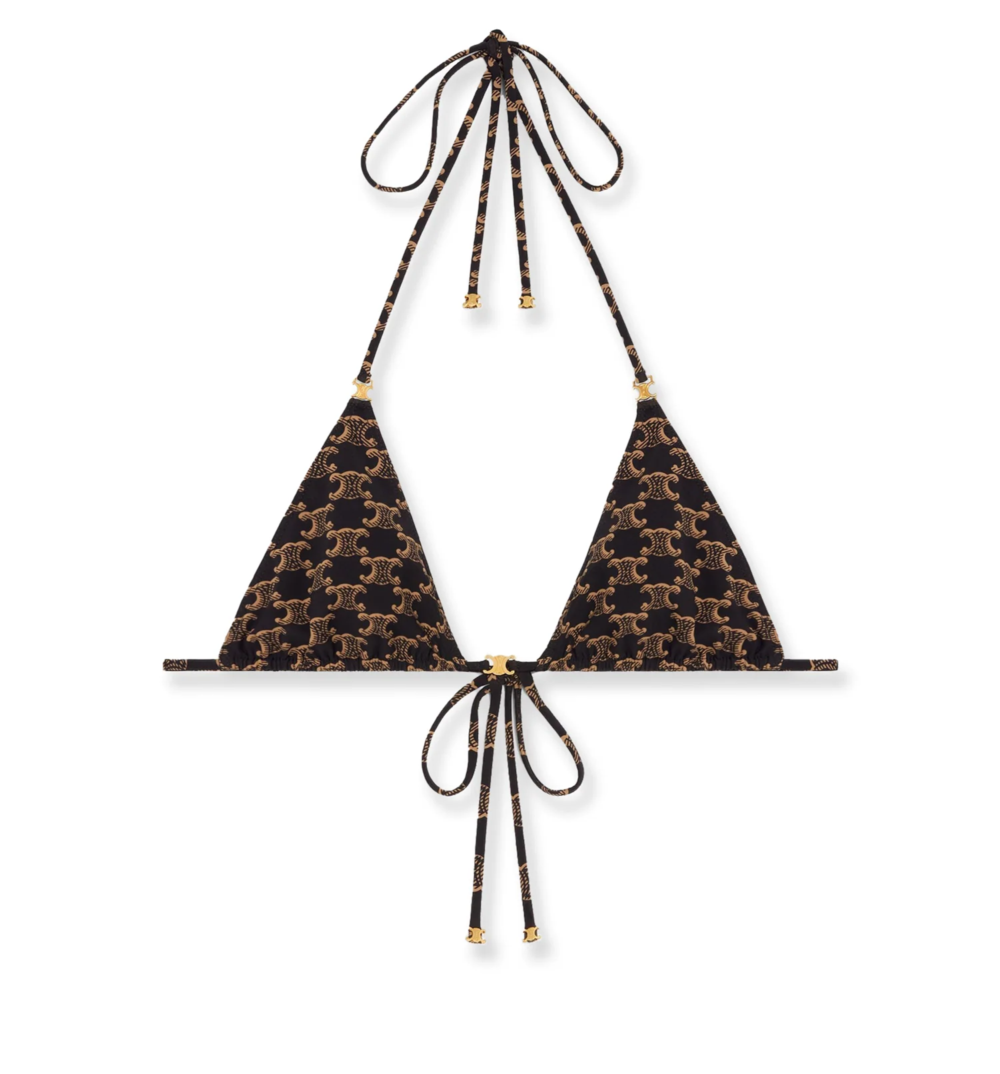 Triangle Top in Monogram Jersey - Toffee/Brown