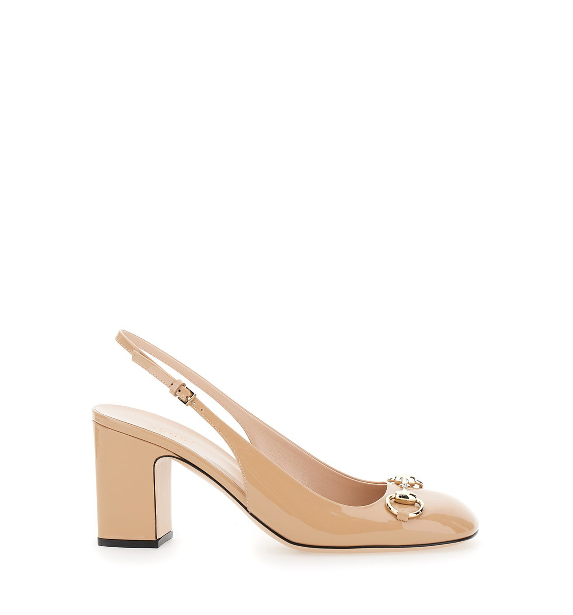 Horsebit Patent Slingback Pumps