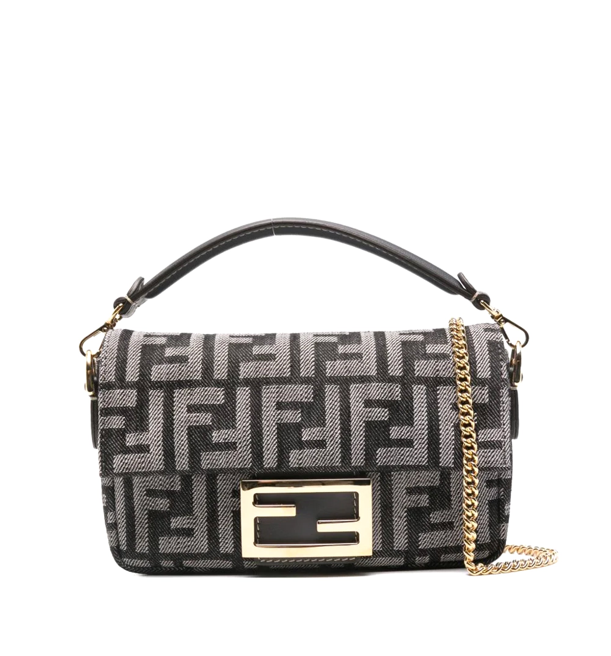 Baguette Handbag with Chain-Link