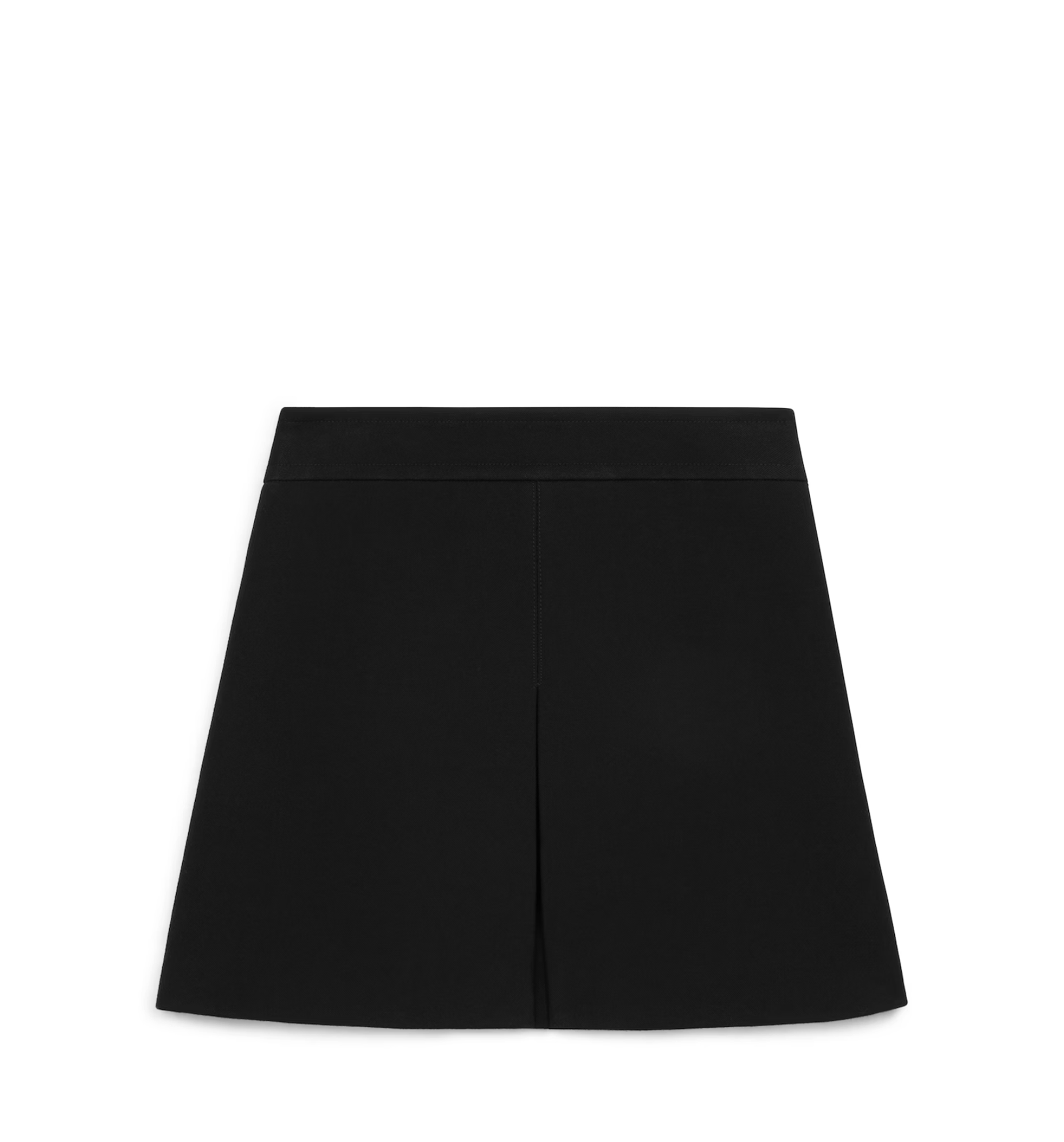 trapeze mini skirt in gauffered double wool