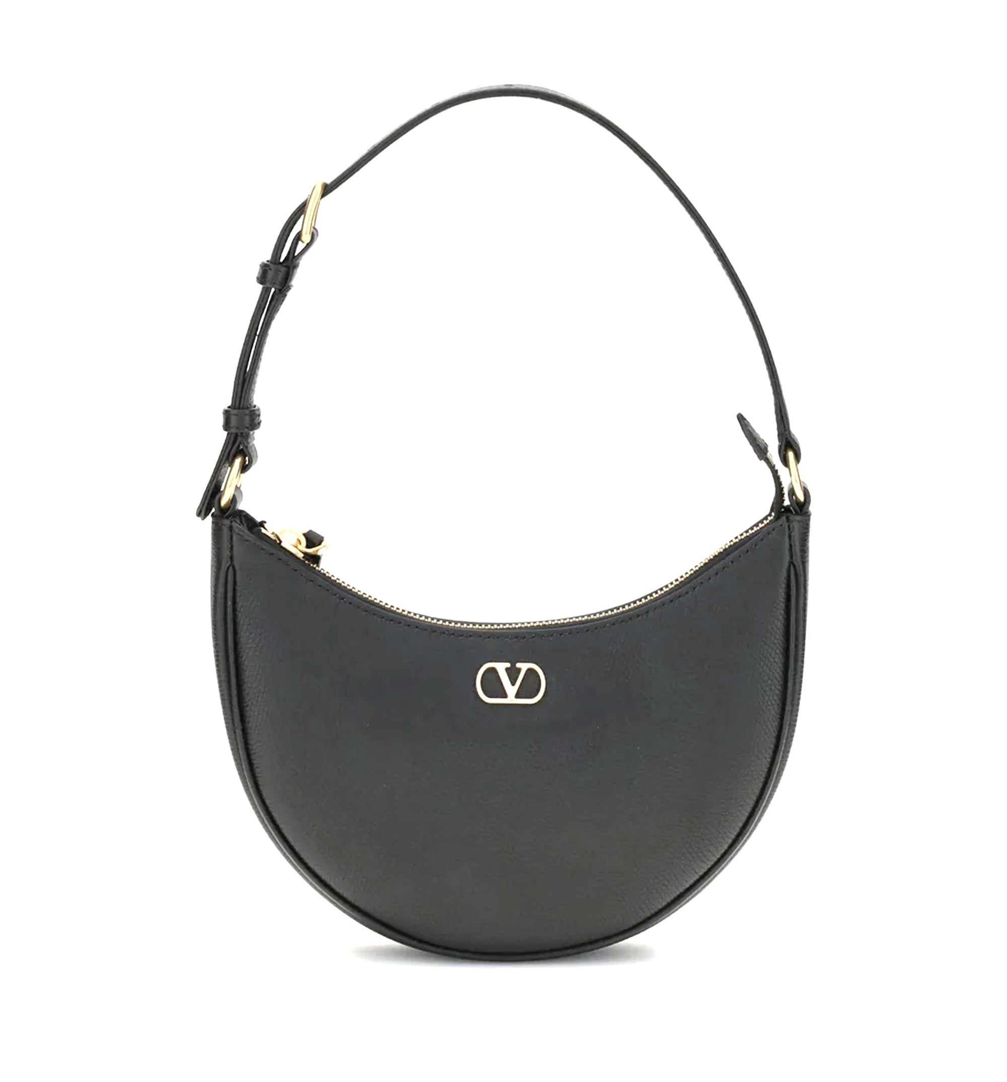 Vlogo Signature Mini Hobo Bag in Grainy Calfskin