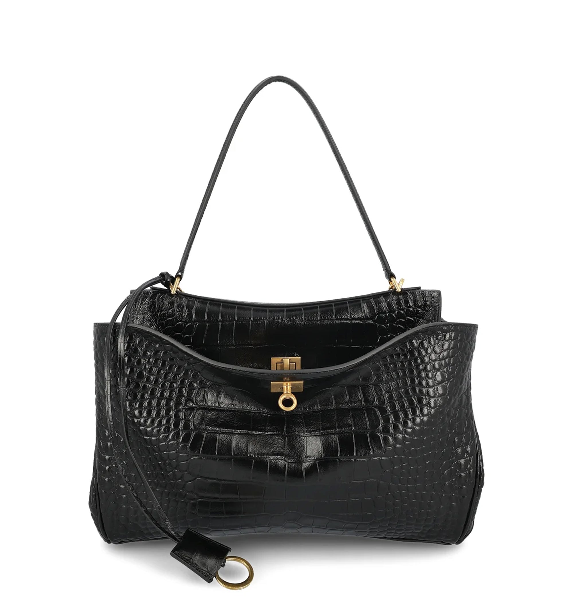 Rodeo Handbag Medium in Crocodile-Embossed Calfskin