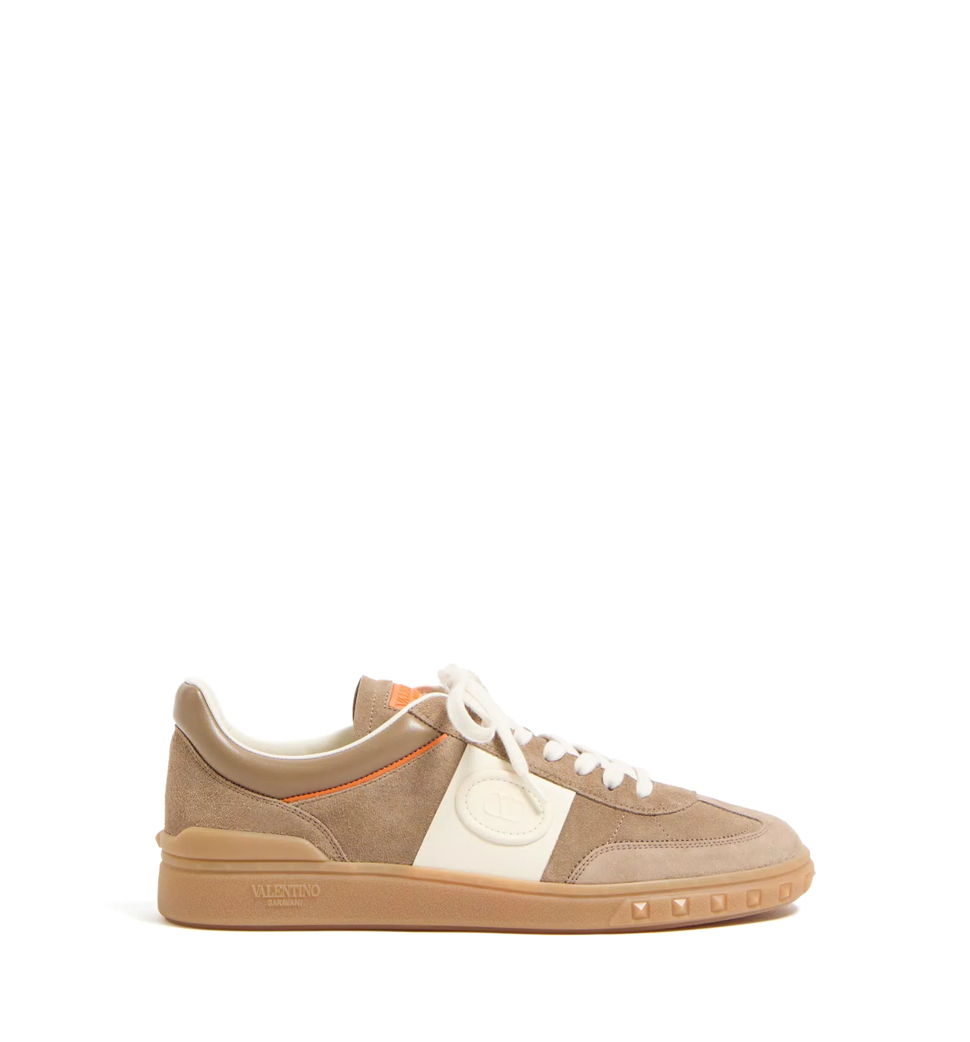 Upvillage Low Top Sneaker in Split Leather and Calfskin Nappa Leather