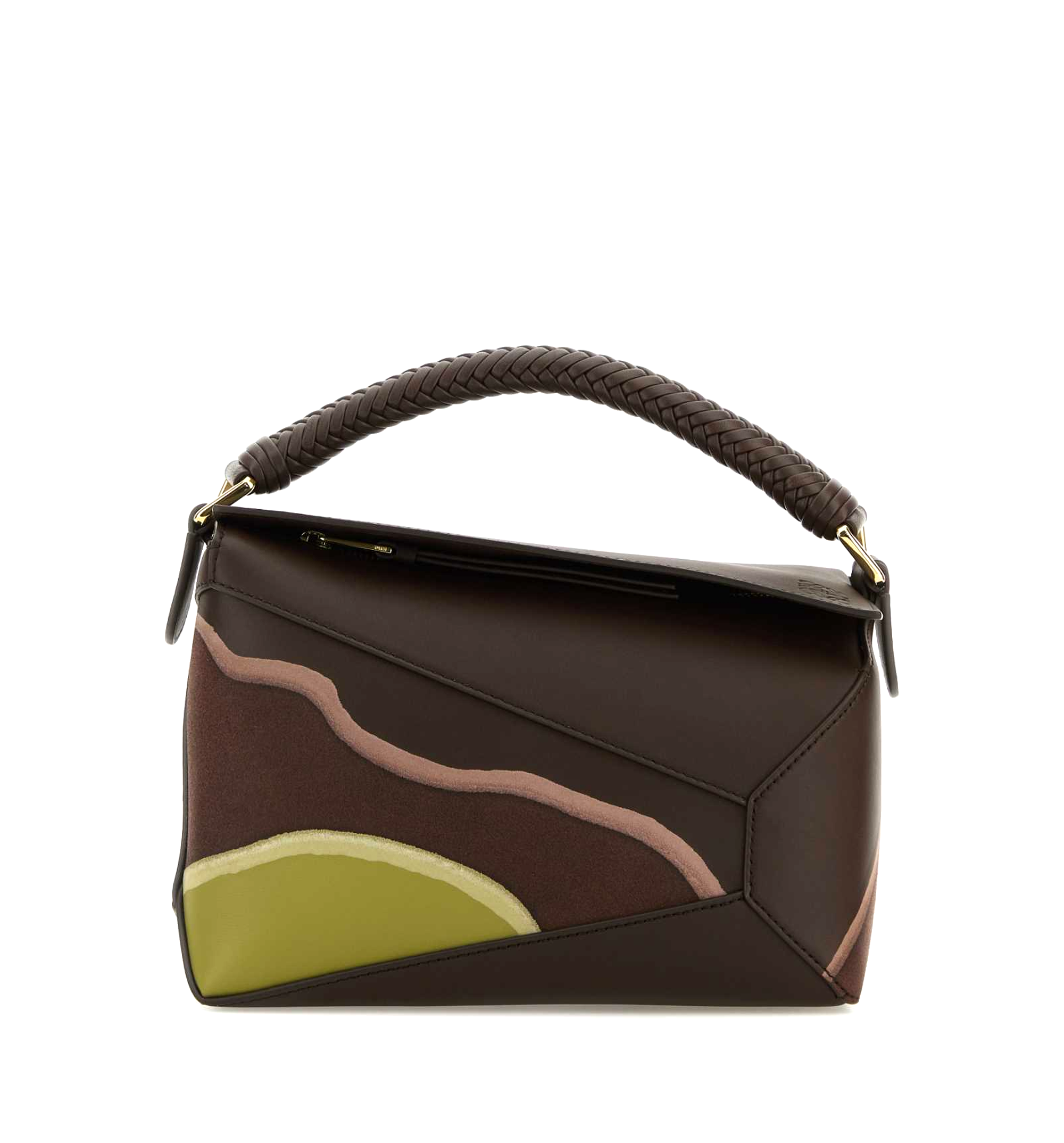 Small Puzzle Edge Landscape Bag in Nappa Calfskin