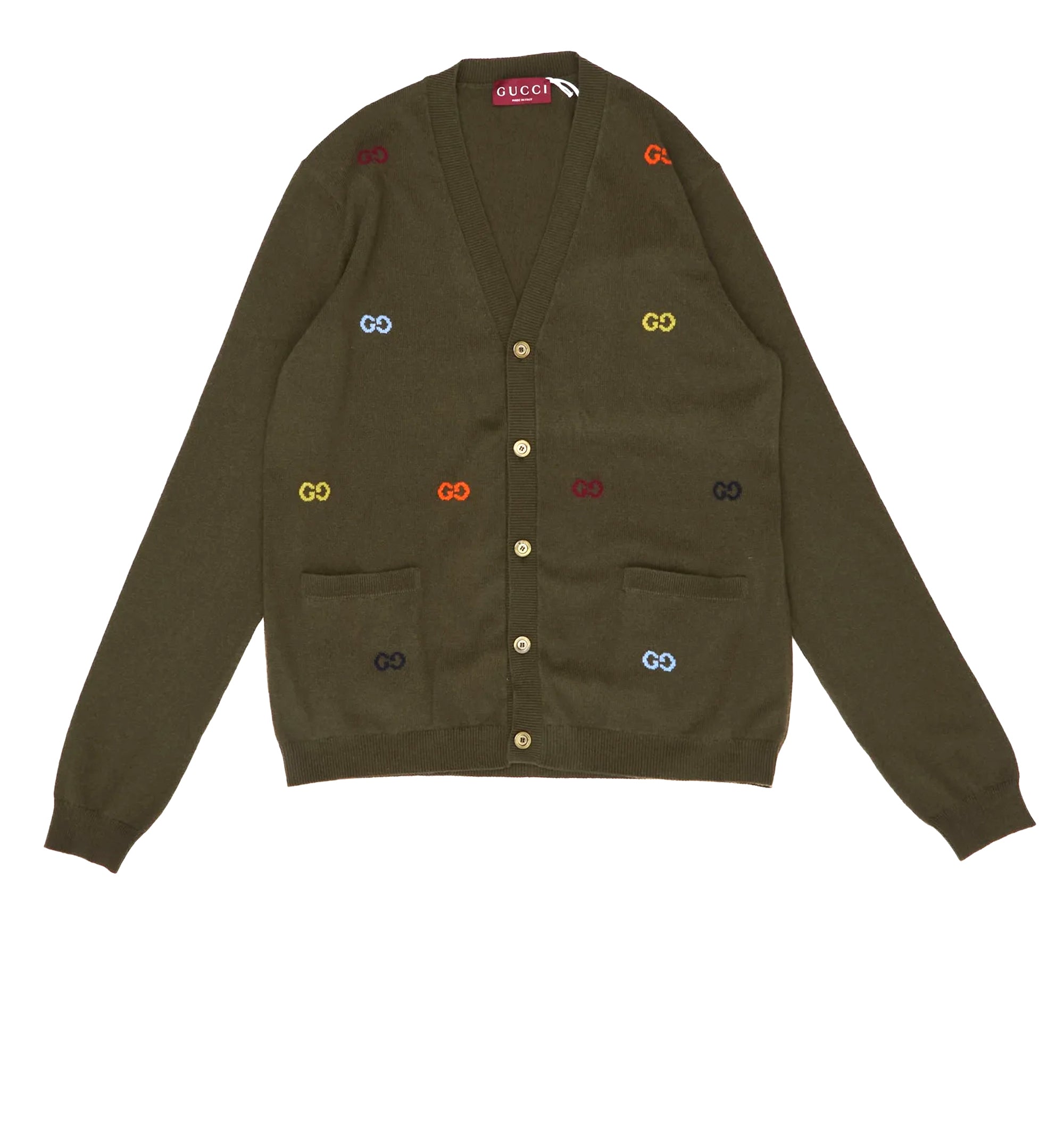 Fine Cashmere Cardigan With Intarsia