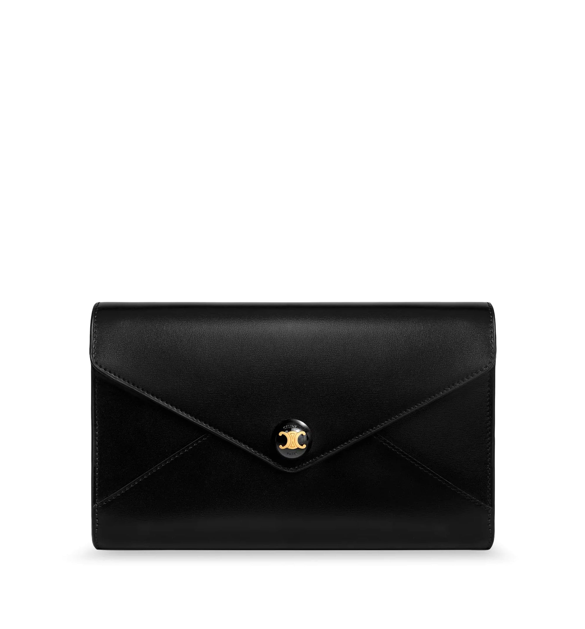 Envelope Wallet On Chain In Shiny Calfskin