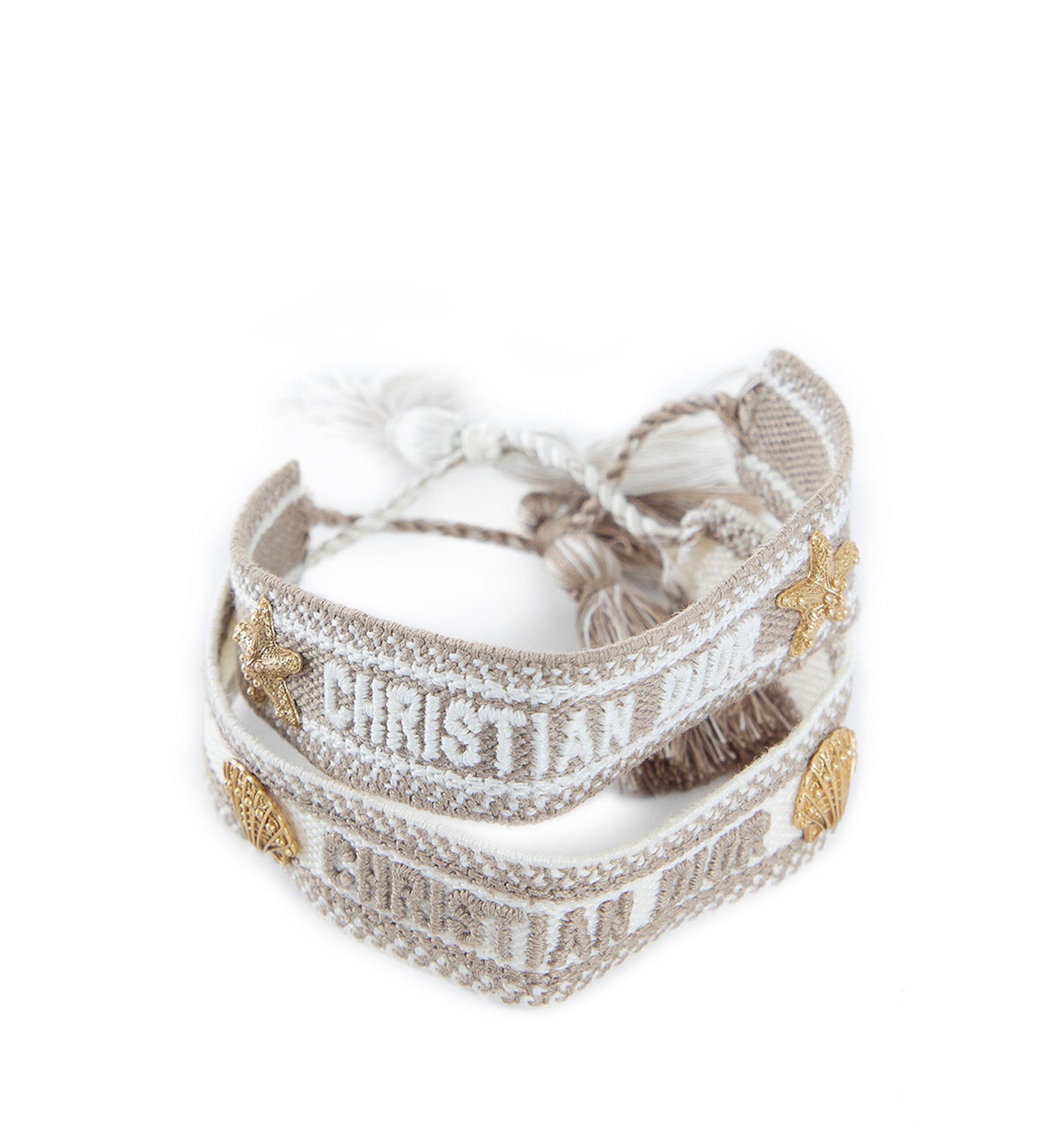 Christian Dior Bracelet Set with Metal Details - Latte/Biscuit